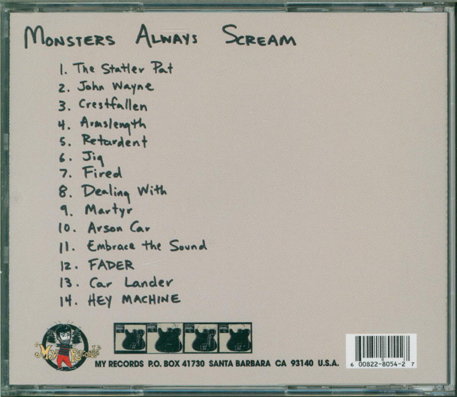 Armchair Martian: Monsters Always Scream, 1×CD