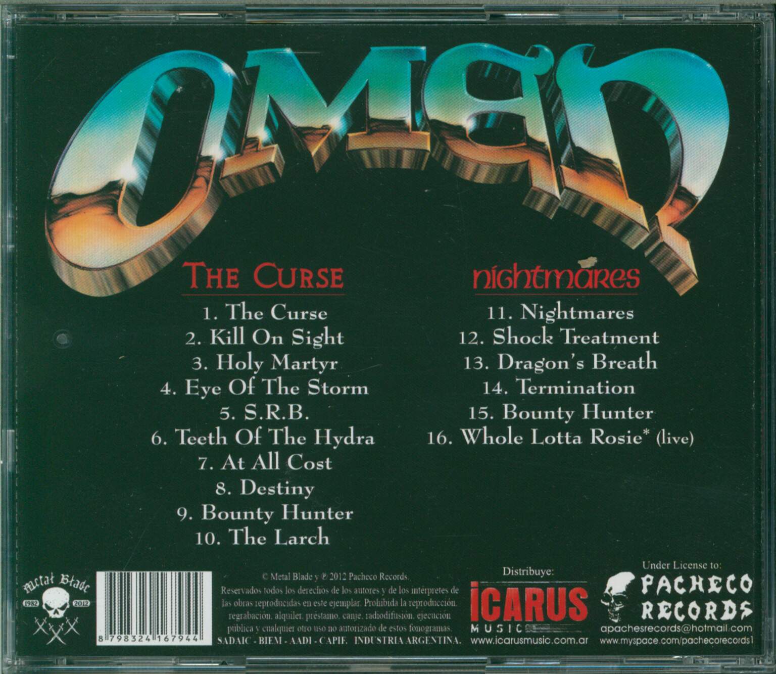 Omen: The Curse / Nightmares, 1×CD