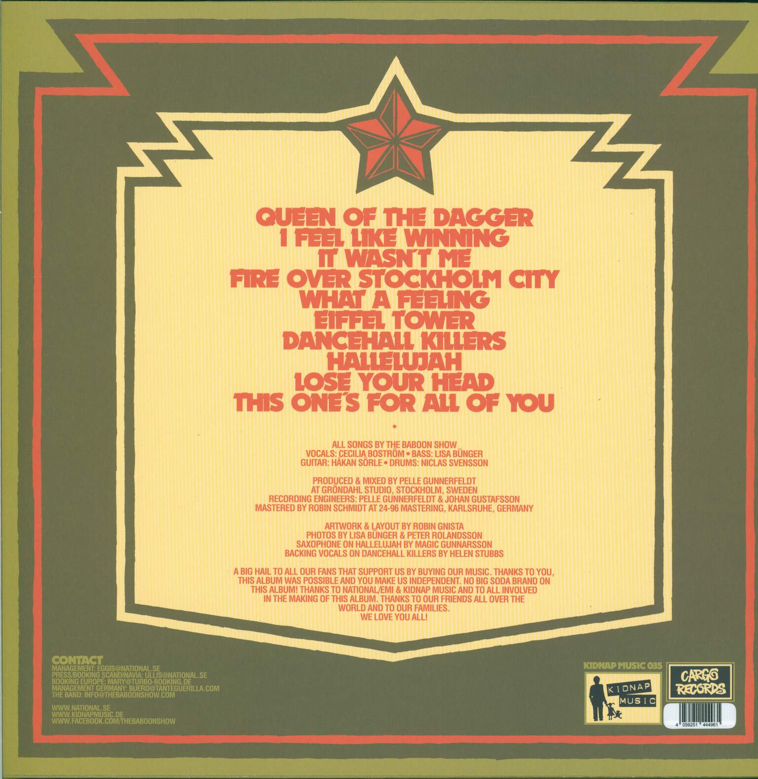 The Baboon Show: People's Republic Of The Baboon Show Formerly Known As Sweden, 1×LP (Vinyl)