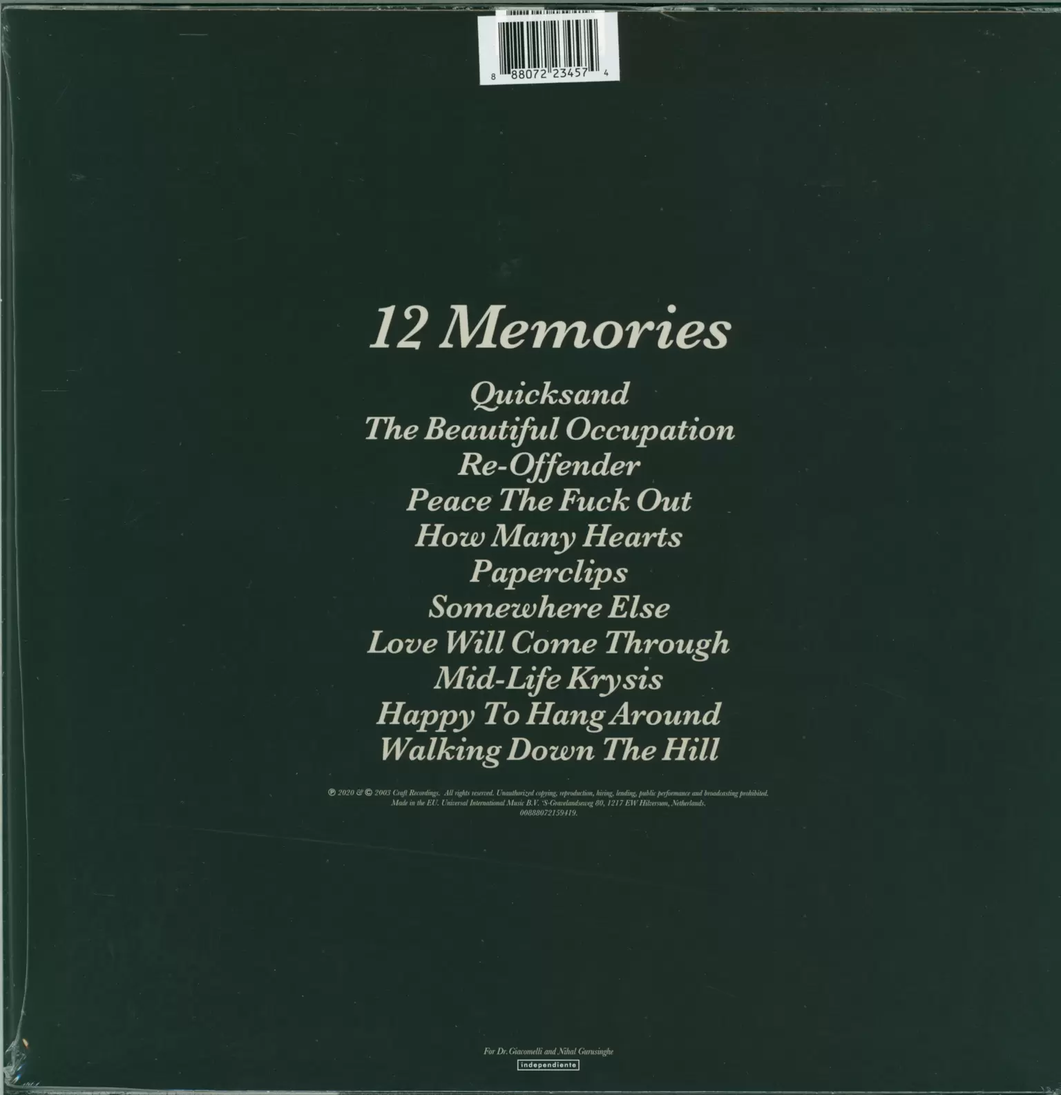 Travis: 12 Memories, 1×LP (Vinyl)