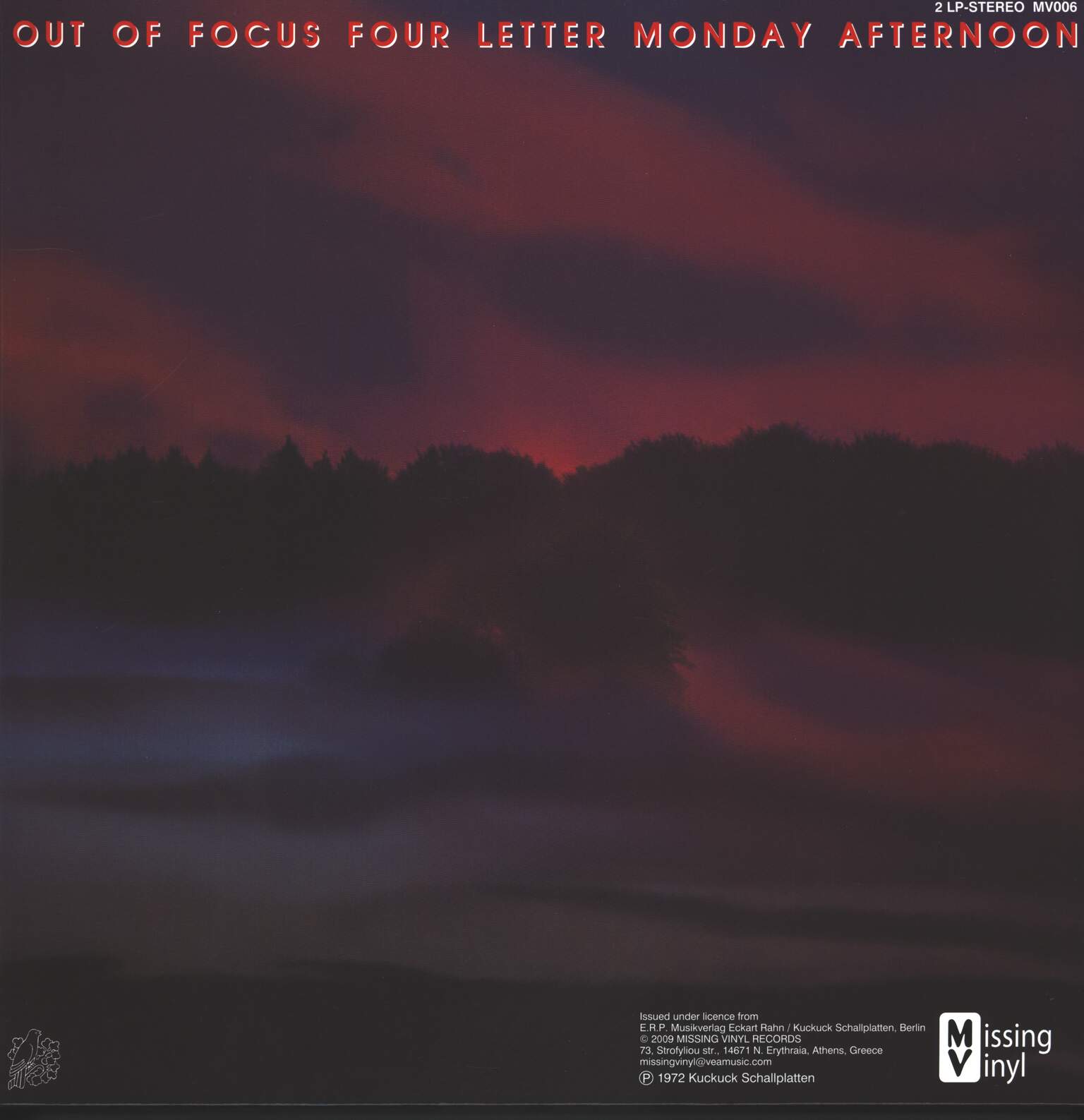 Out Of Focus: Four Letter Monday Afternoon, 2×LP (Vinyl)
