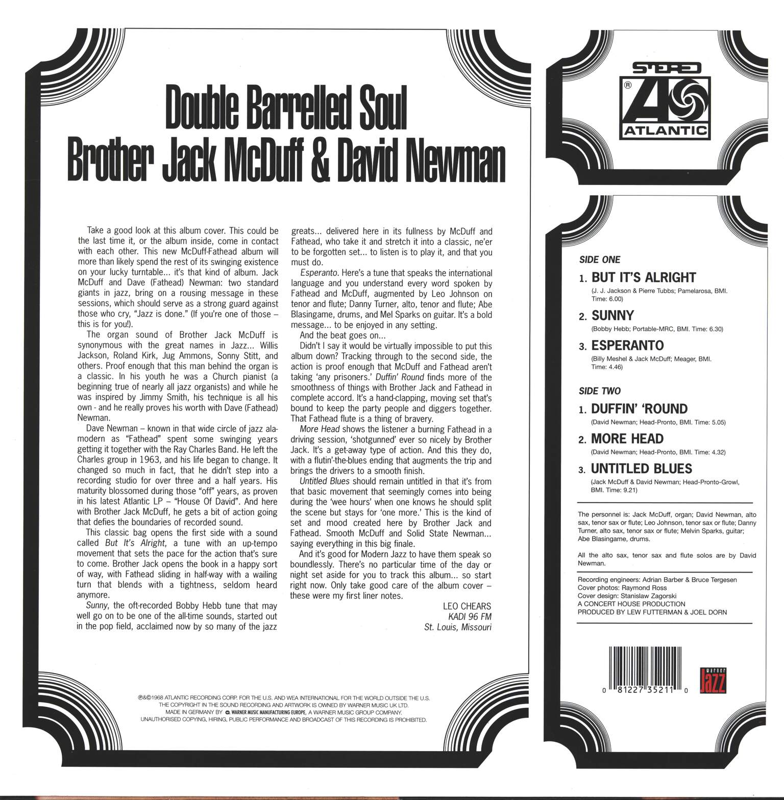 Brother Jack McDuff: Double Barrelled Soul, 1×LP (Vinyl)