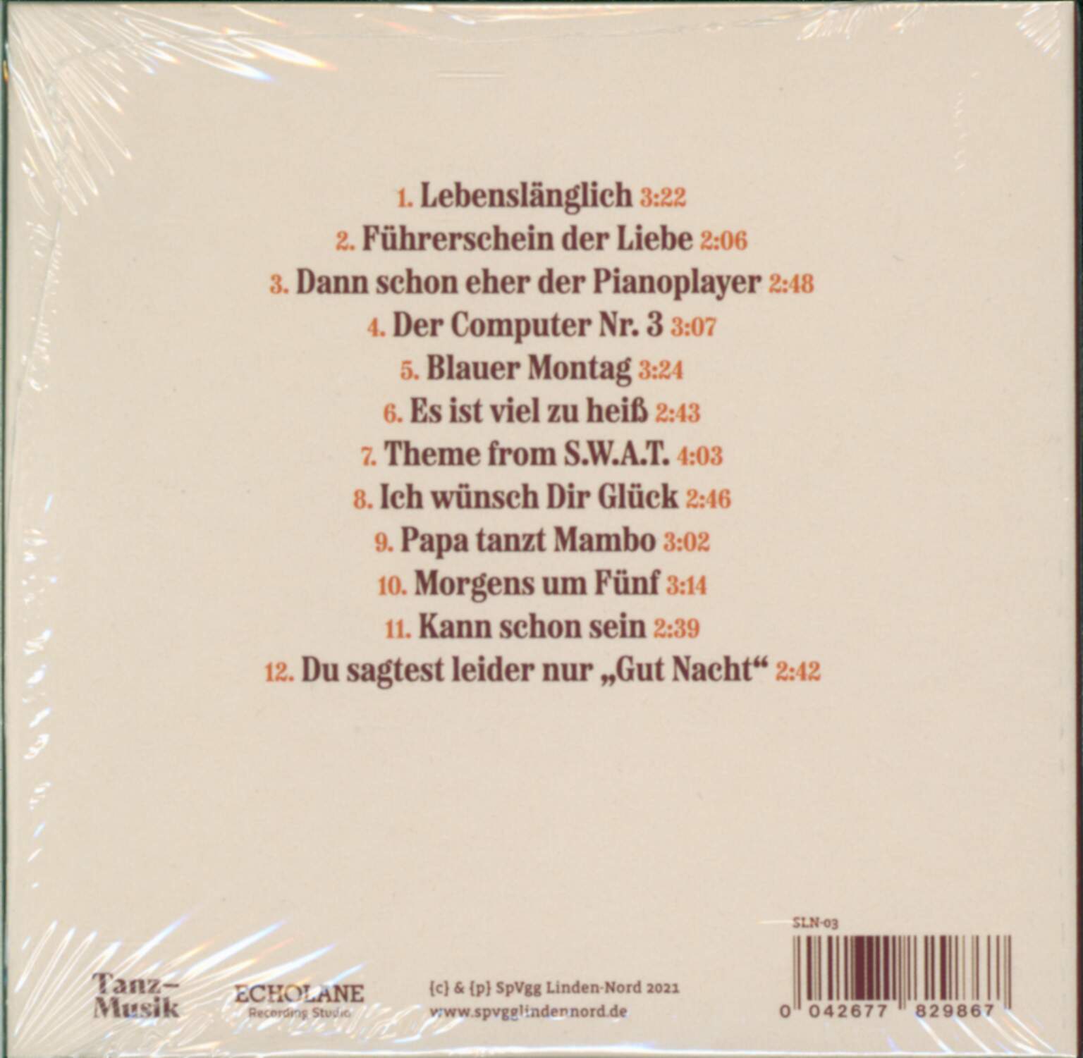 SpVgg Linden-Nord: Führerschein der Liebe, 1×CD