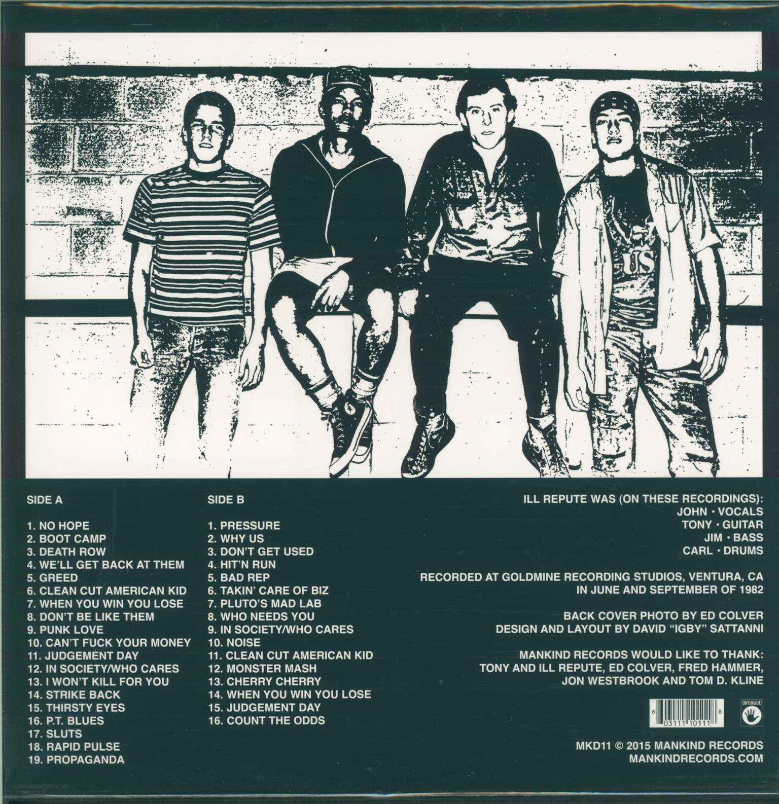 Ill Repute: The 1982 Demos, 1×LP (Vinyl)