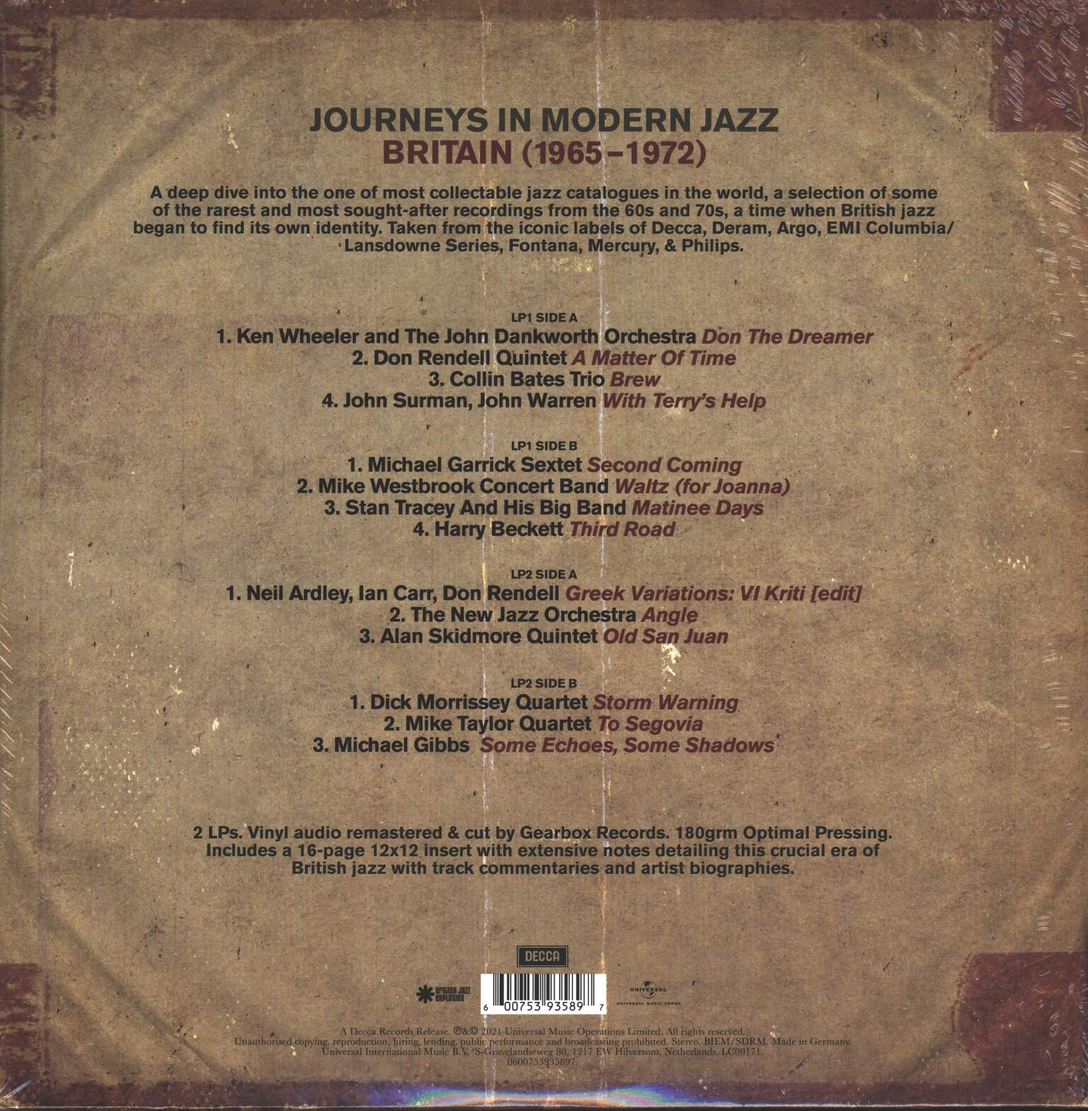 Various: Journeys In Modern Jazz: Britain, 2×LP (Vinyl)