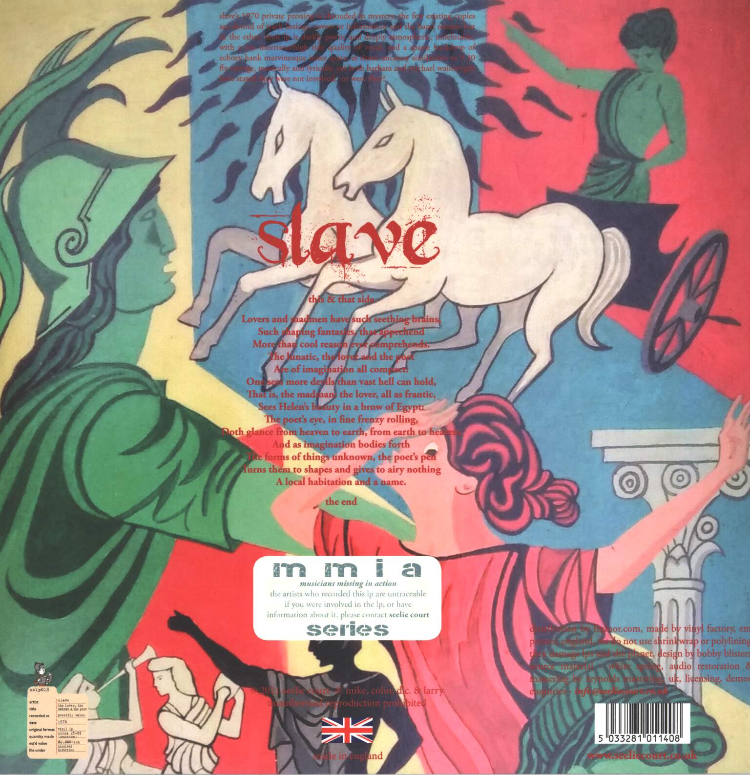 Slave: The Lover, The Madman & The Poet, 1×LP (Vinyl)