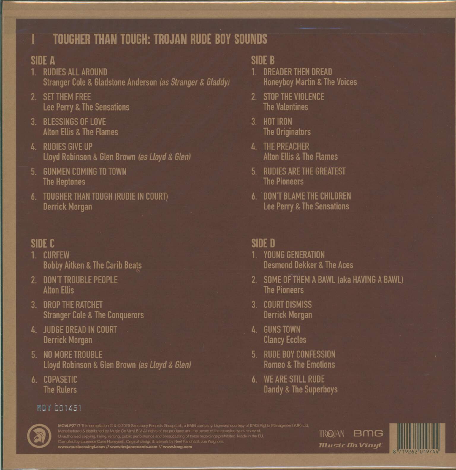 Various: Tougher Than Tough: Trojan Rude Boy Sounds, 2×LP (Vinyl)