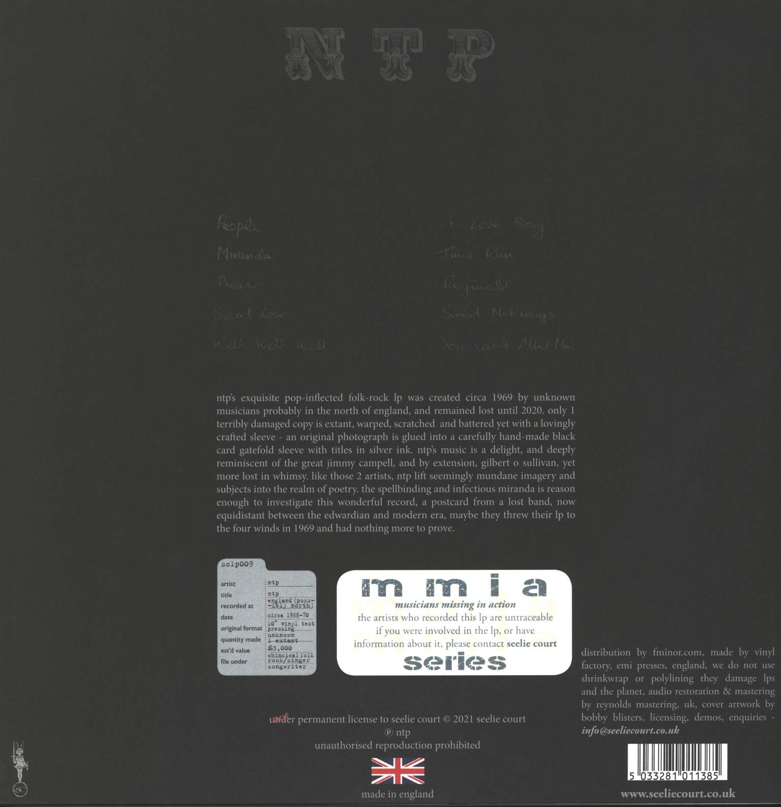 NTP: NTP, 1×LP (Vinyl)