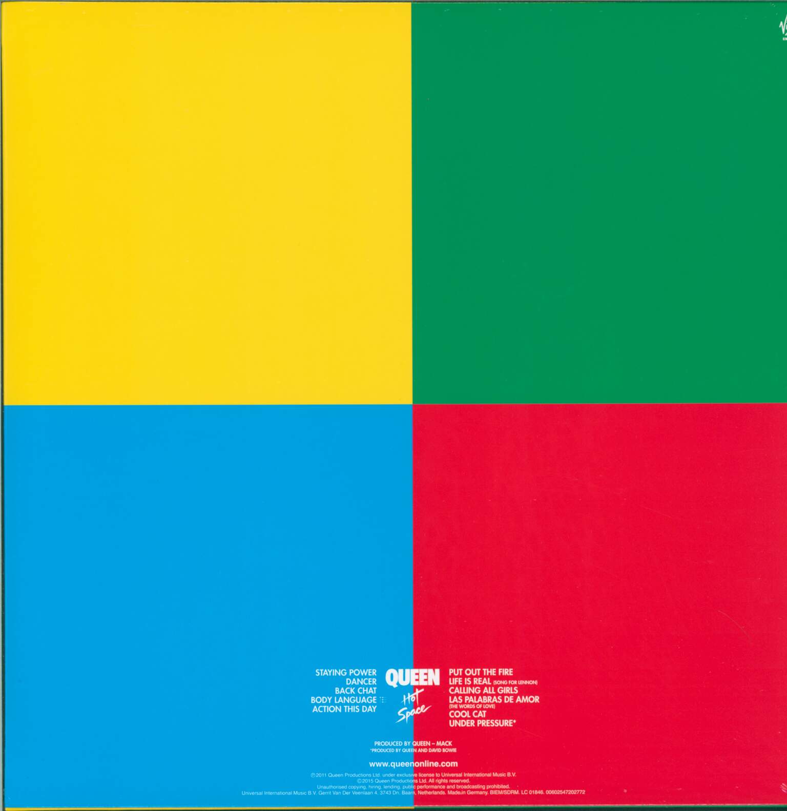 Queen: Hot Space, 1×LP (Vinyl)