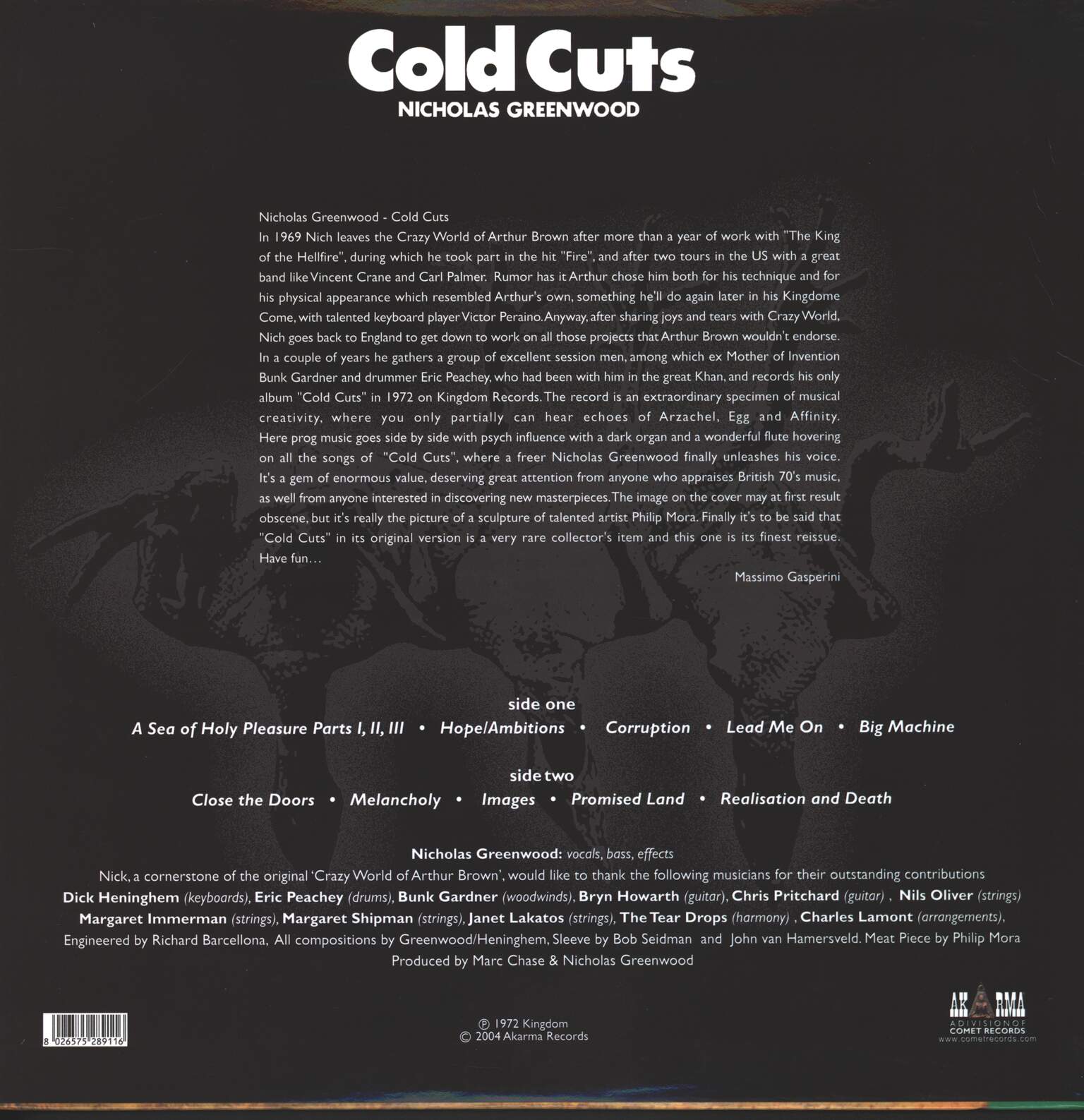 Nick Greenwood: Cold Cuts, 1×LP (Vinyl)