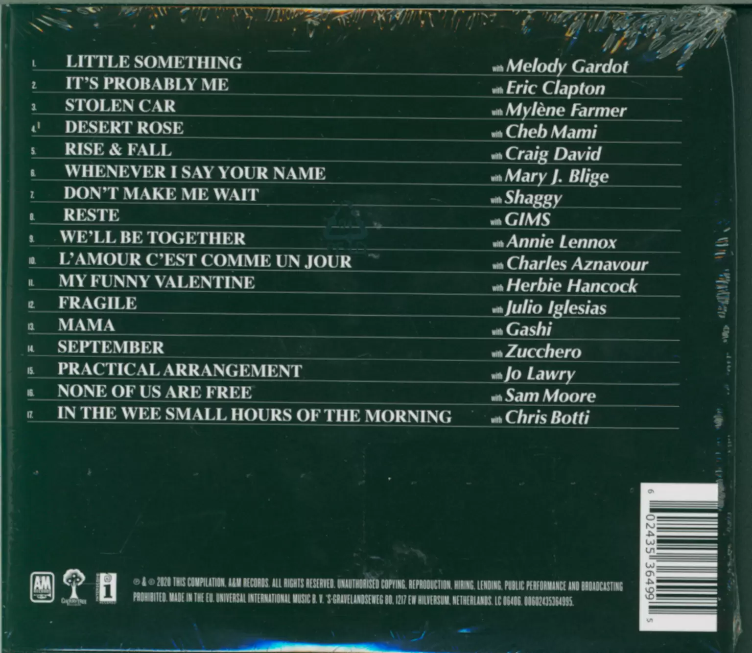 Sting: Duets, 1×CD