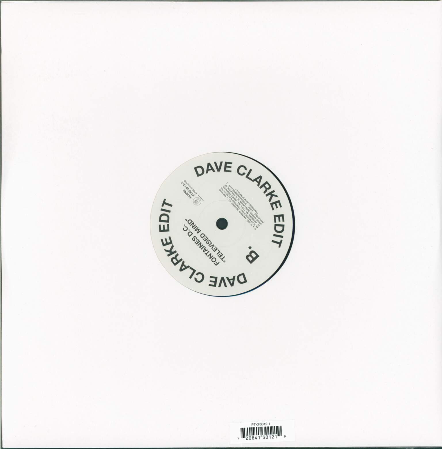 Fontaines D.C.: Televised Mind (Dave Clarke Remix), 1×12" Maxi Single (Vinyl)