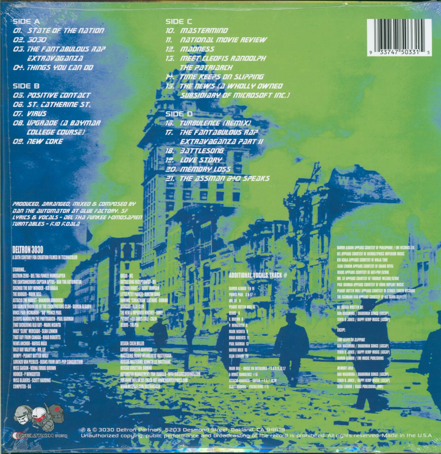 Deltron 3030: Deltron 3030, 2×LP (Vinyl)