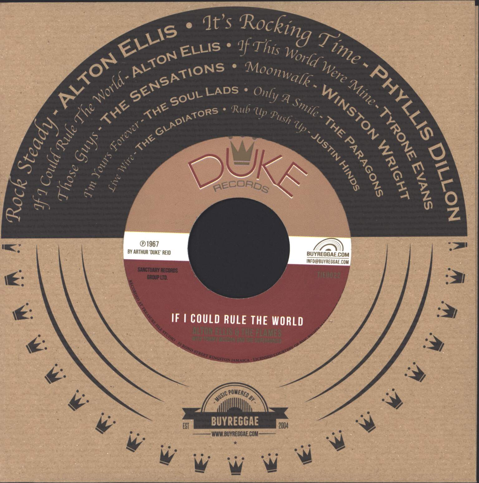Alton Ellis: If I Could Rule The World / If This World Were Mine, 1×7" Single (Vinyl)