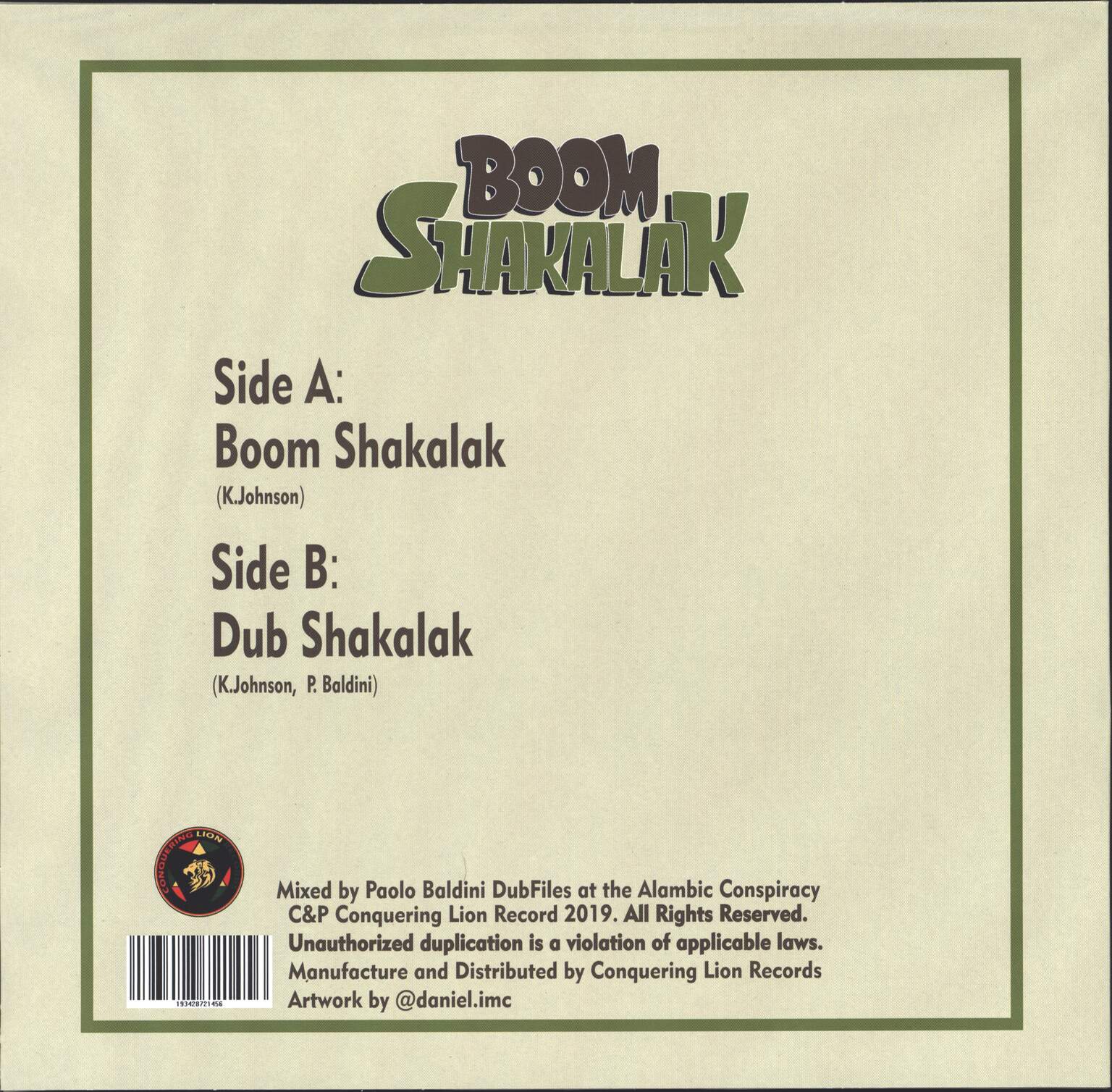 Hempress Sativa: Boom Shakalak, 1×10" Vinyl EP