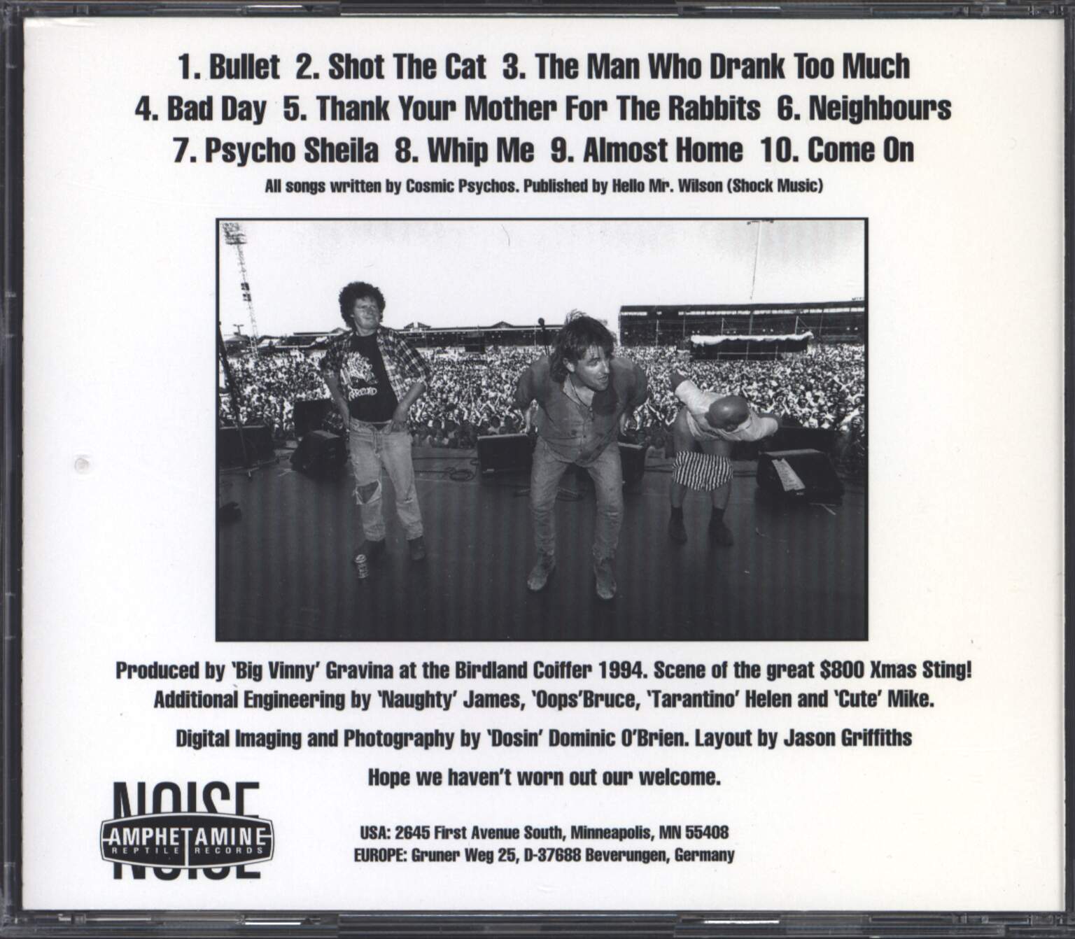 Cosmic Psychos: Self Totalled, 1×CD