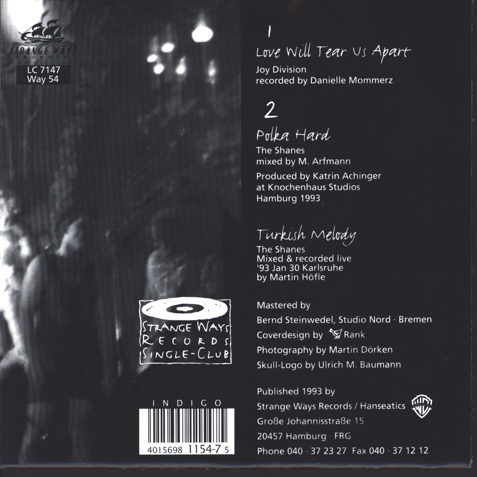 The Shanes: Love Will Tear Us Apart, 1×7" Single (Vinyl)