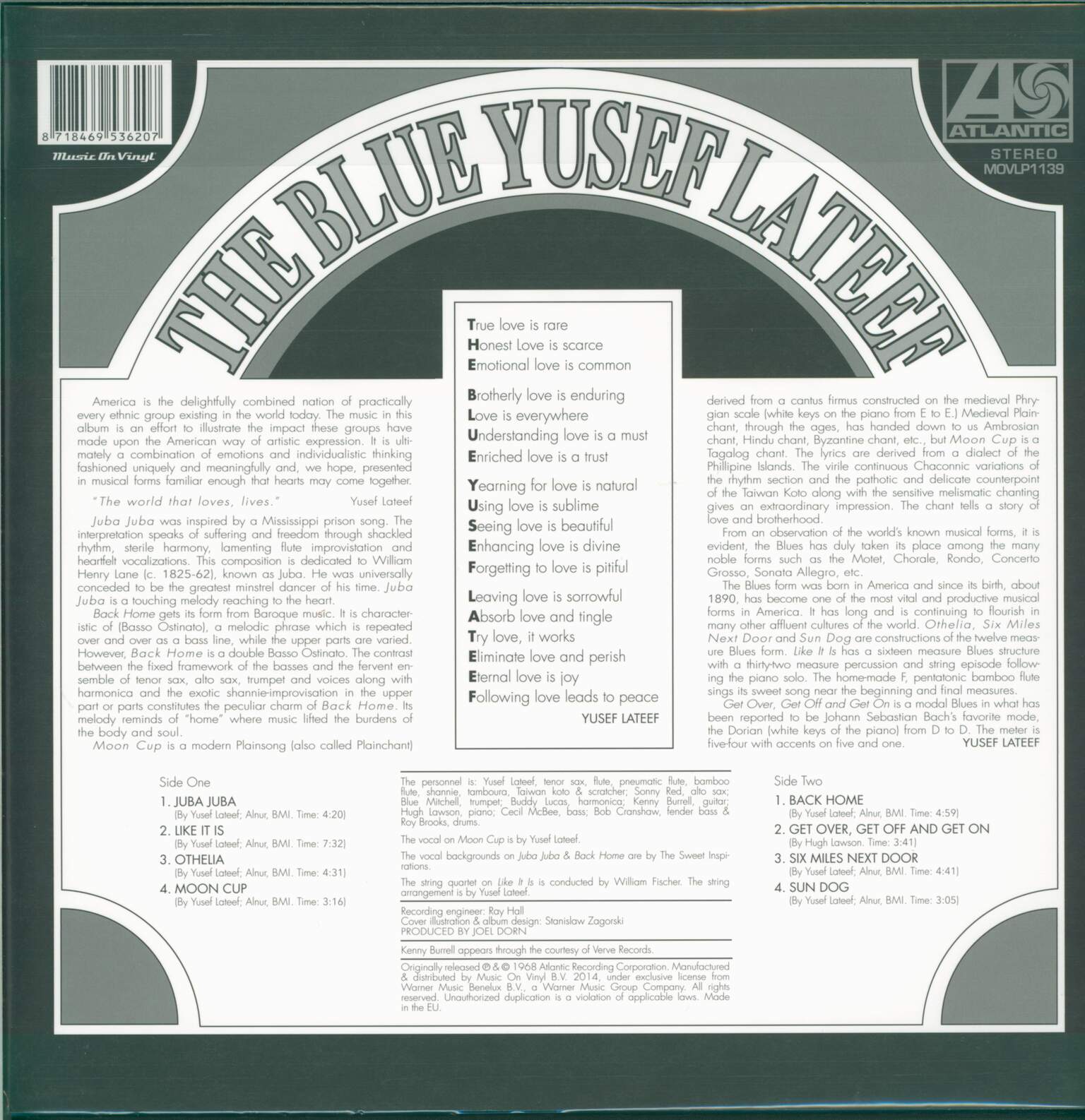 Yusef Lateef: The Blue Yusef Lateef, 1×LP (Vinyl)