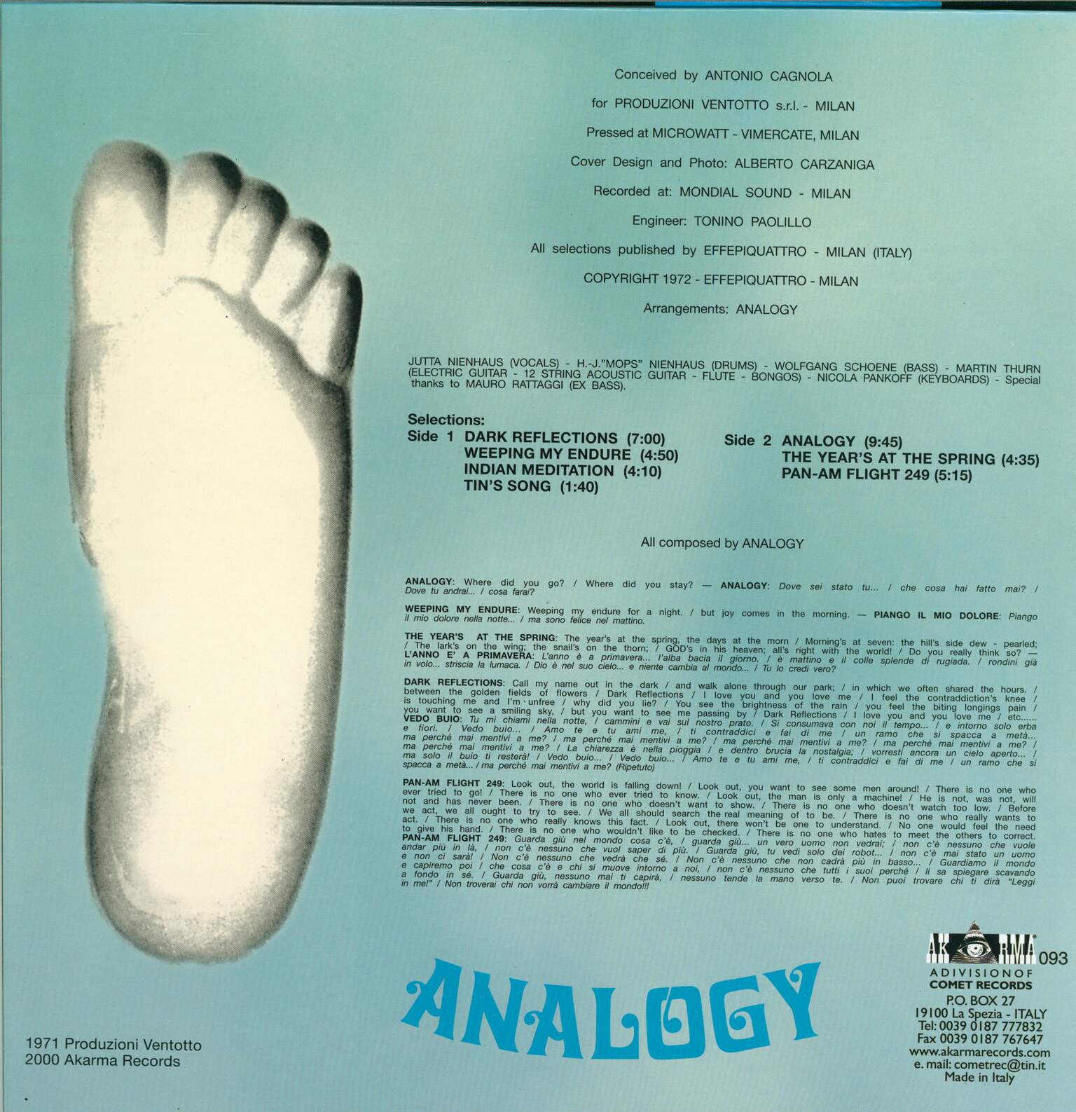 Analogy: Analogy, 1×LP (Vinyl), 1×7" Single (Vinyl)