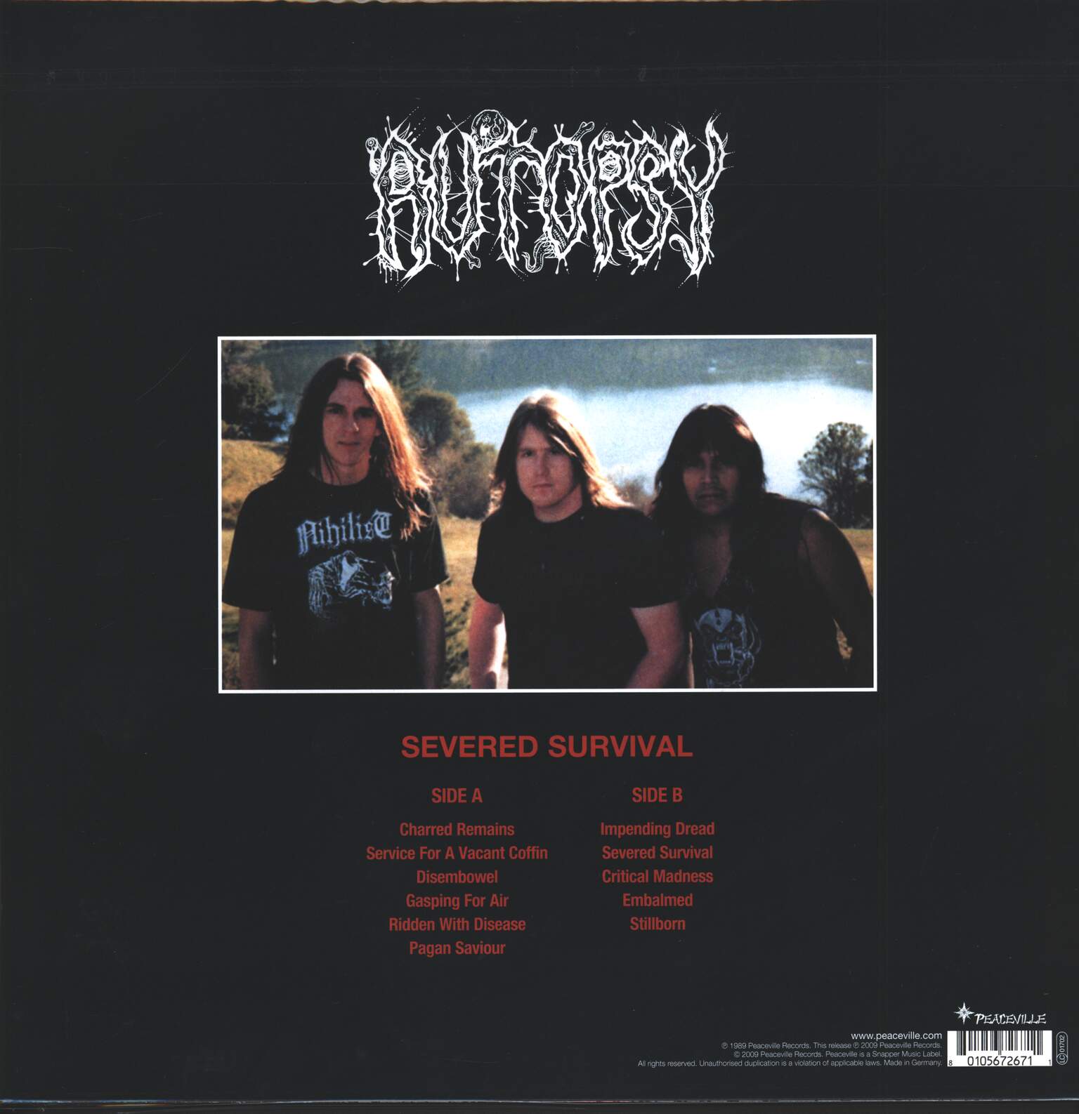 Autopsy: Severed Survival, 1×LP (Vinyl)