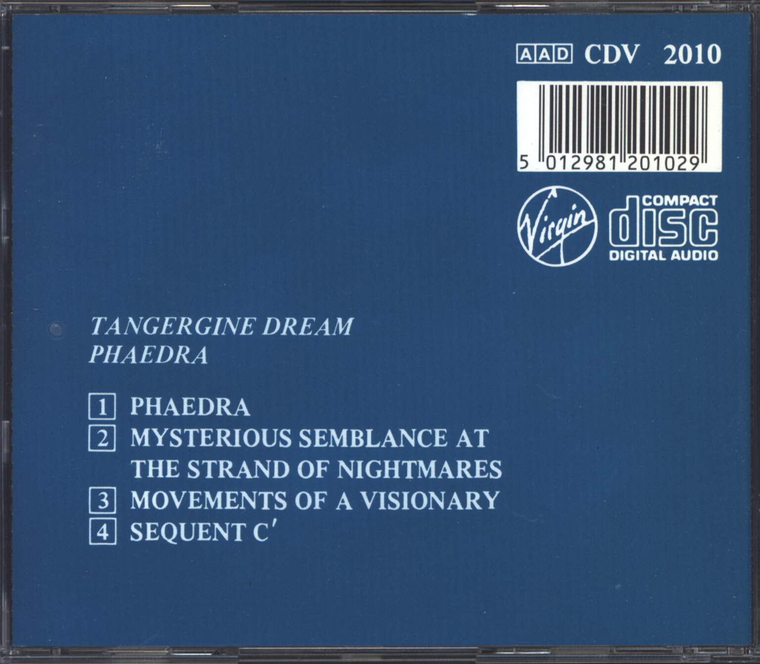 Tangerine Dream: Phaedra, 1×CD