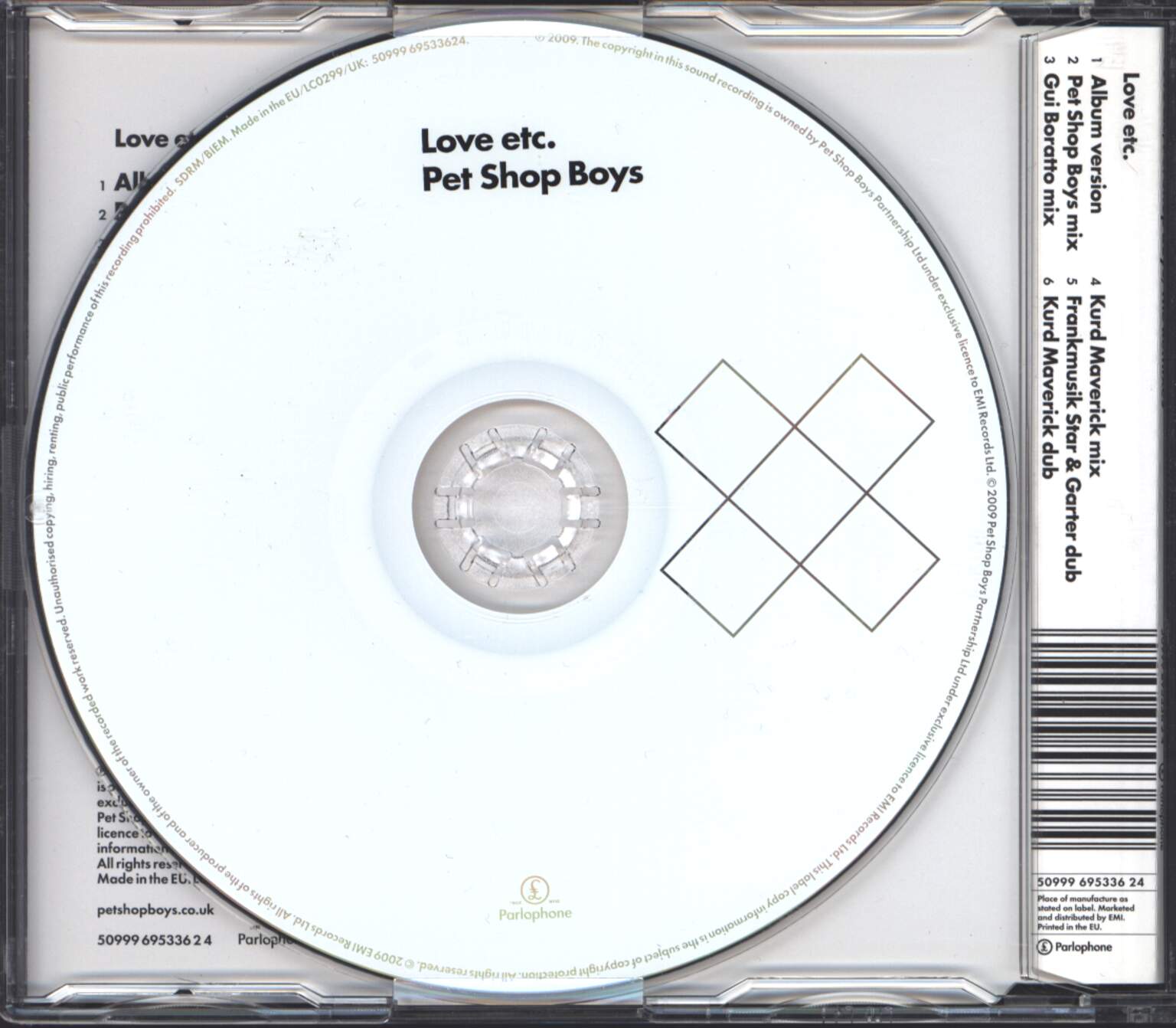 Pet Shop Boys: Love Etc. (The Remixes), 1×Mini CD