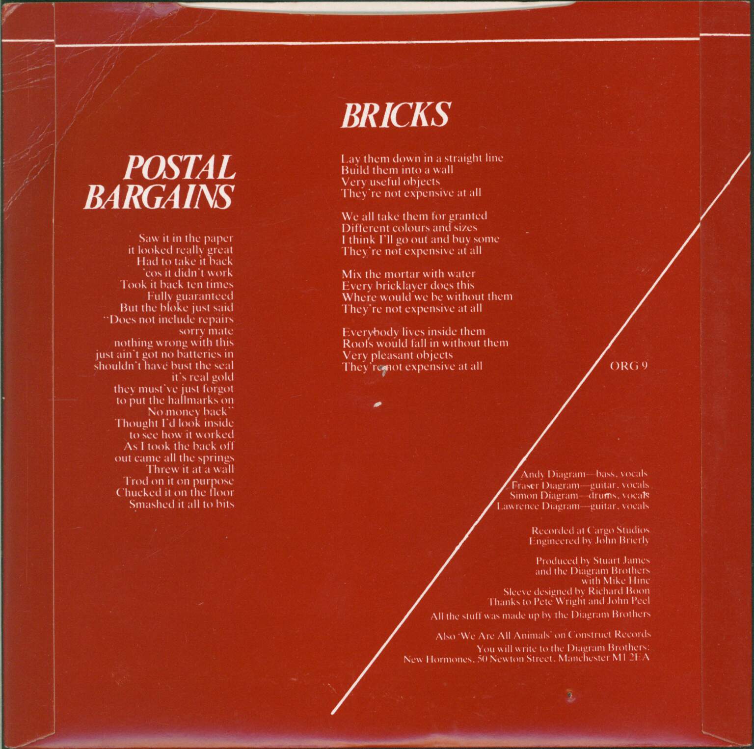 The Diagram Brothers: Bricks / Postal Bargains, 1×7" Single (Vinyl)