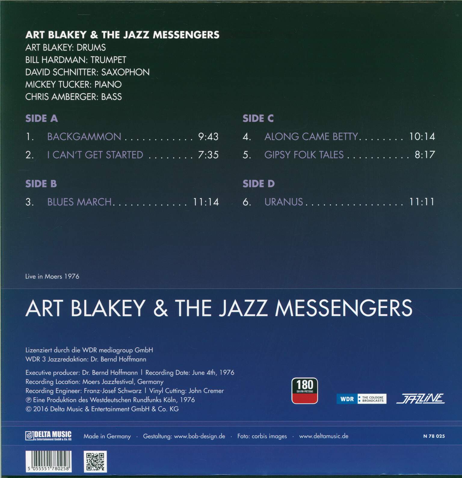 Art Blakey & The Jazz Messengers: Live In Moers 1976, 2×LP (Vinyl)