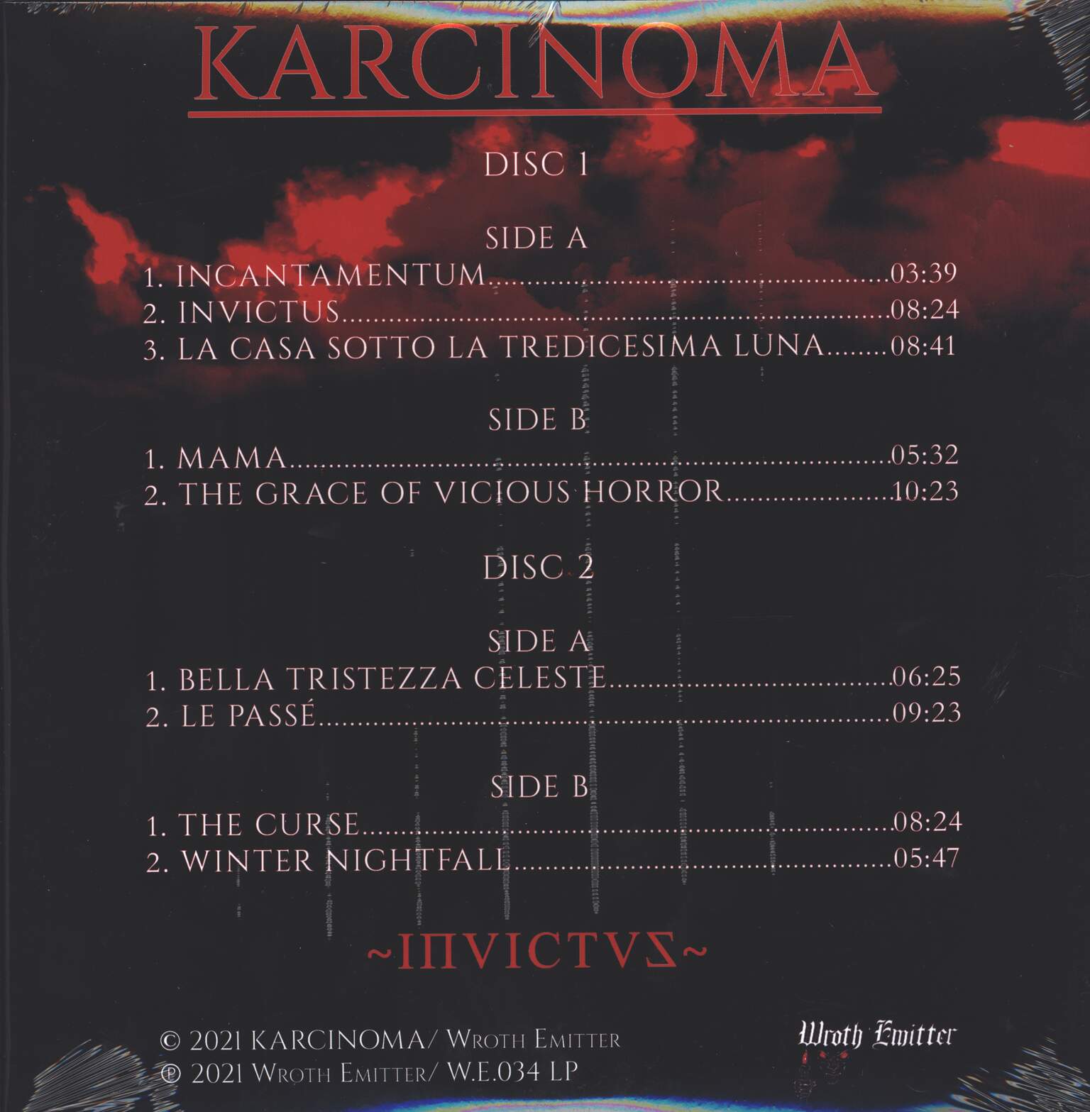 Karcinoma: Invictus, 2×LP (Vinyl)
