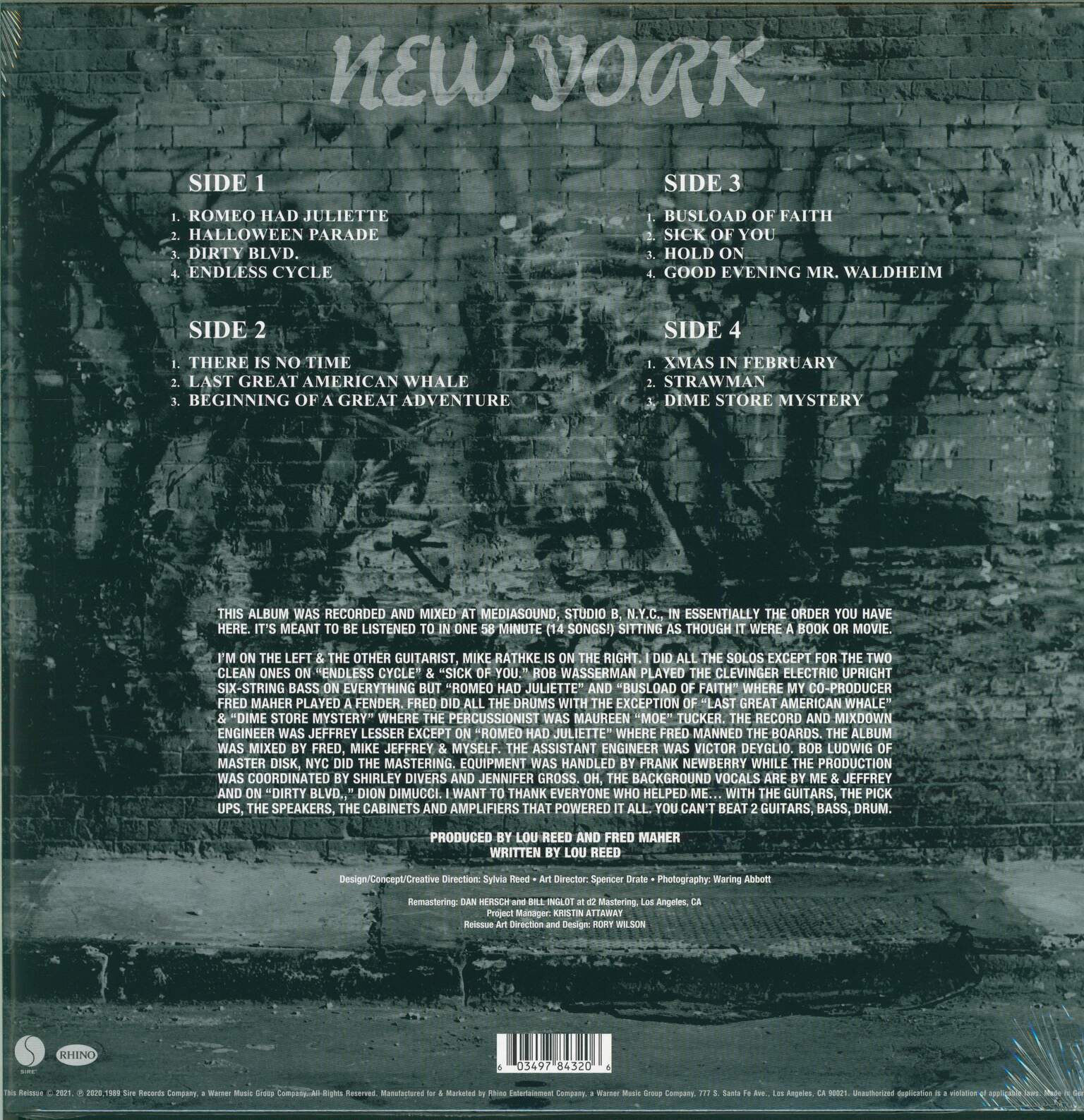 Lou Reed: New York, 2×LP (Vinyl)