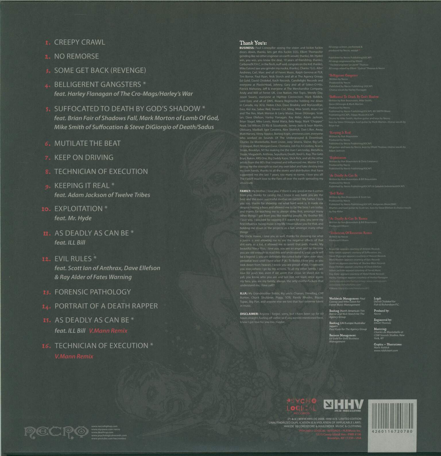 Necro: Death Rap, 2×LP (Vinyl)
