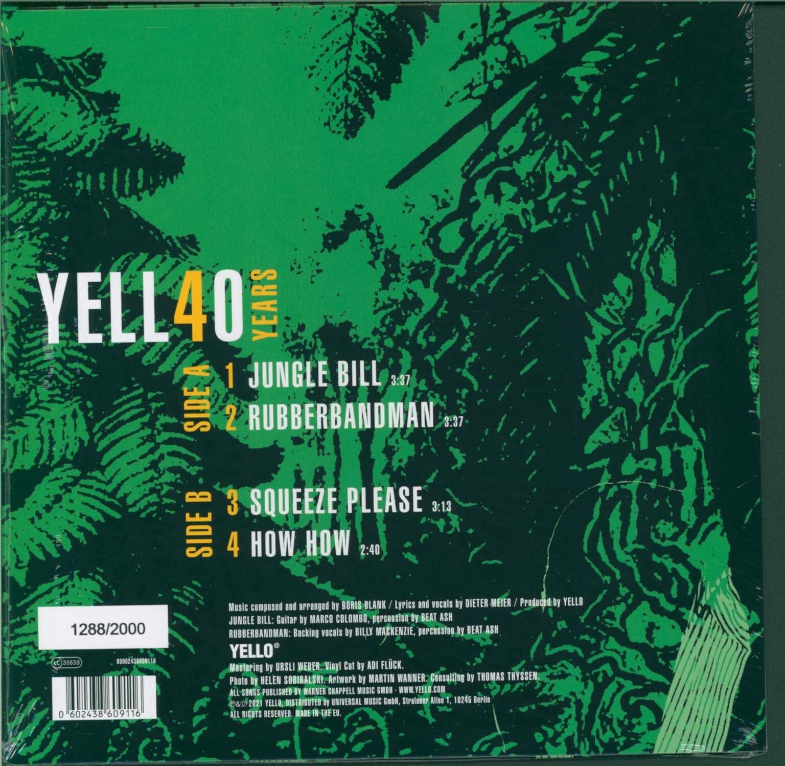 Yello: Jungle Bill - Reborn in Vinyl, 1×10" Vinyl EP
