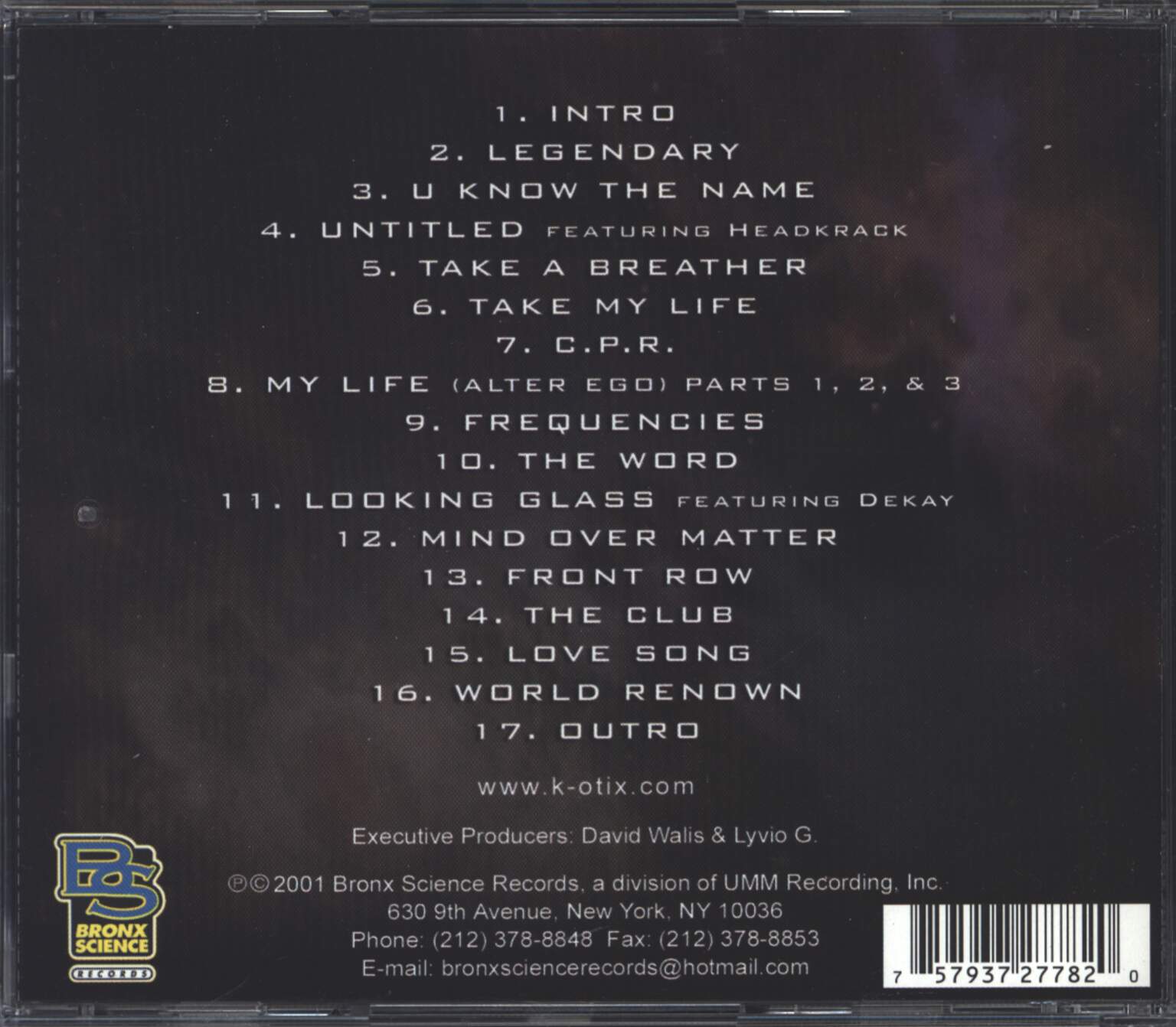 K-Otix: Universal, 1×CD
