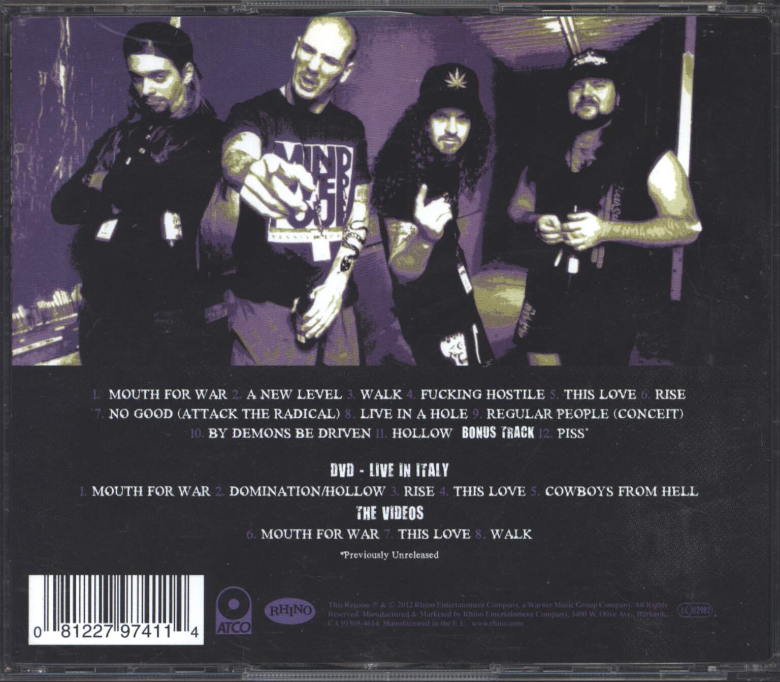 Pantera: Vulgar Display Of Power, 1×DVD, 1×CD
