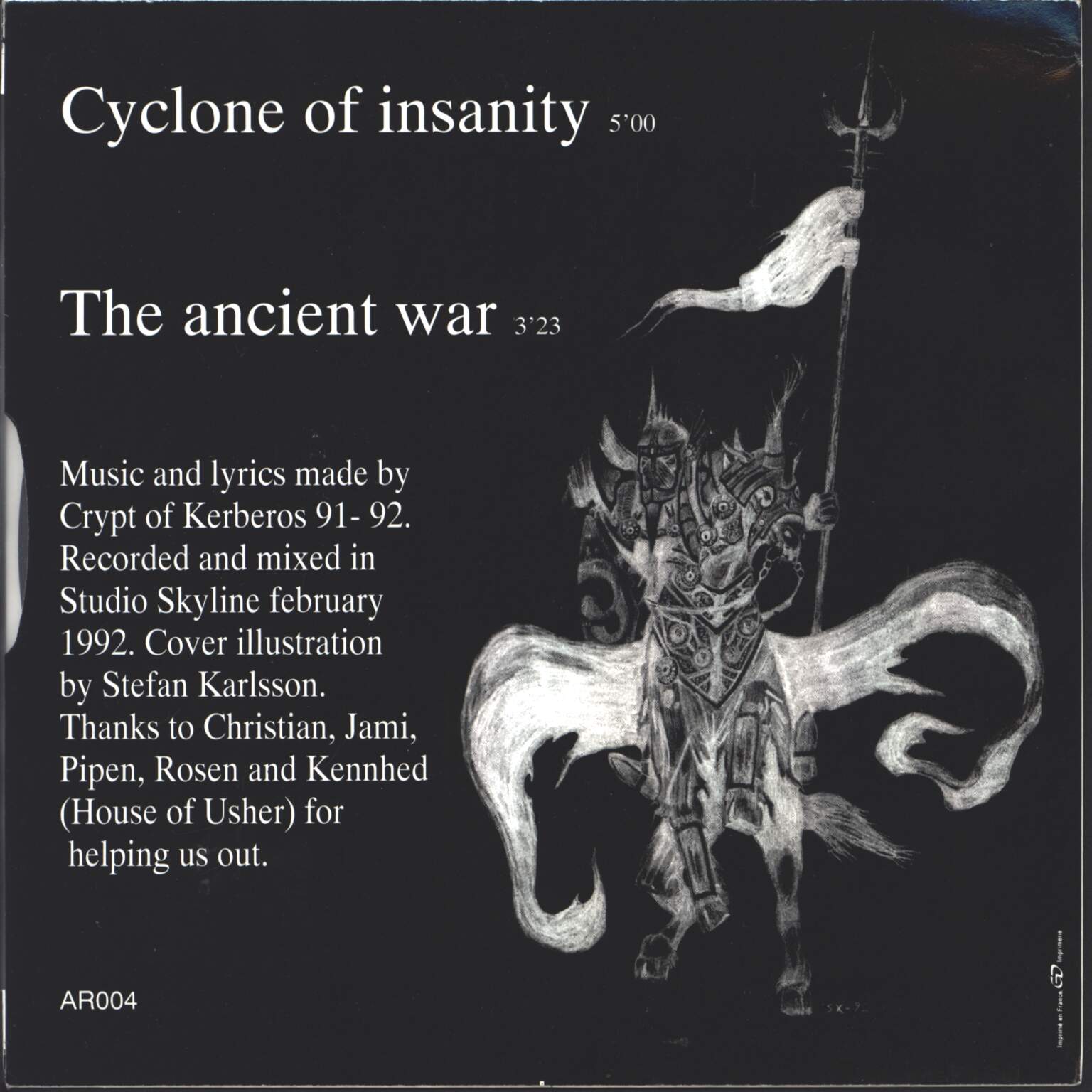 Crypt Of Kerberos: Cyclone Of Insanity, 1×7" Single (Vinyl)