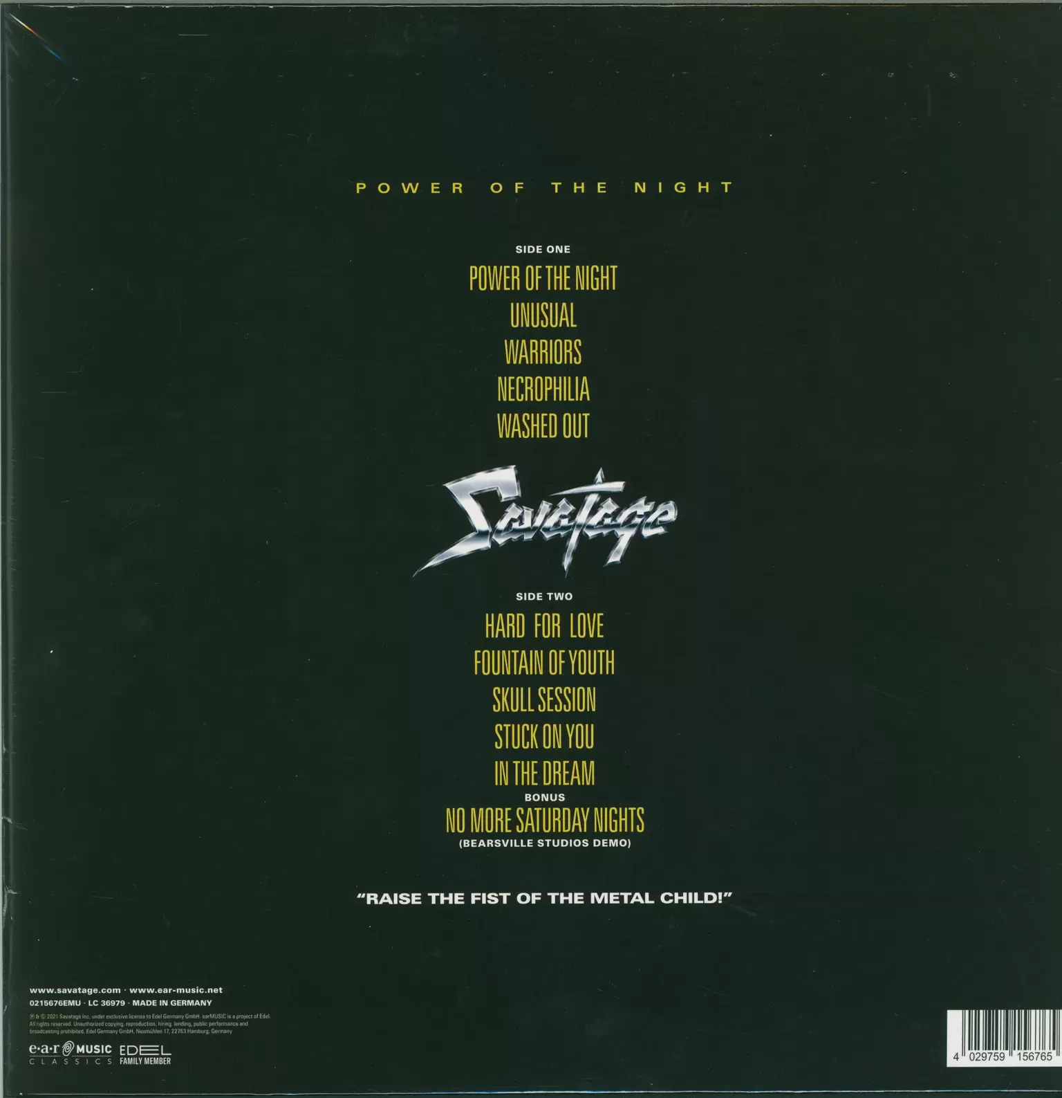 Savatage: Power Of The Night, 1×LP (Vinyl)