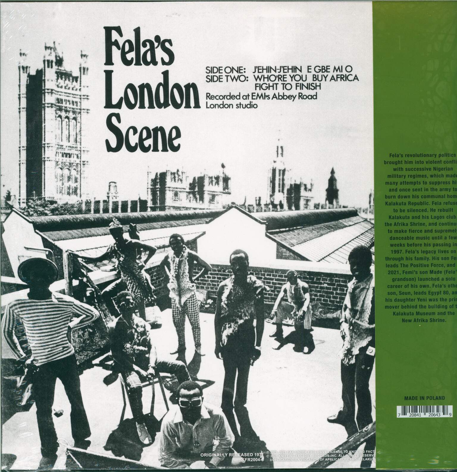 Fela Kuti: Fela's London Scene, 1×LP (Vinyl)