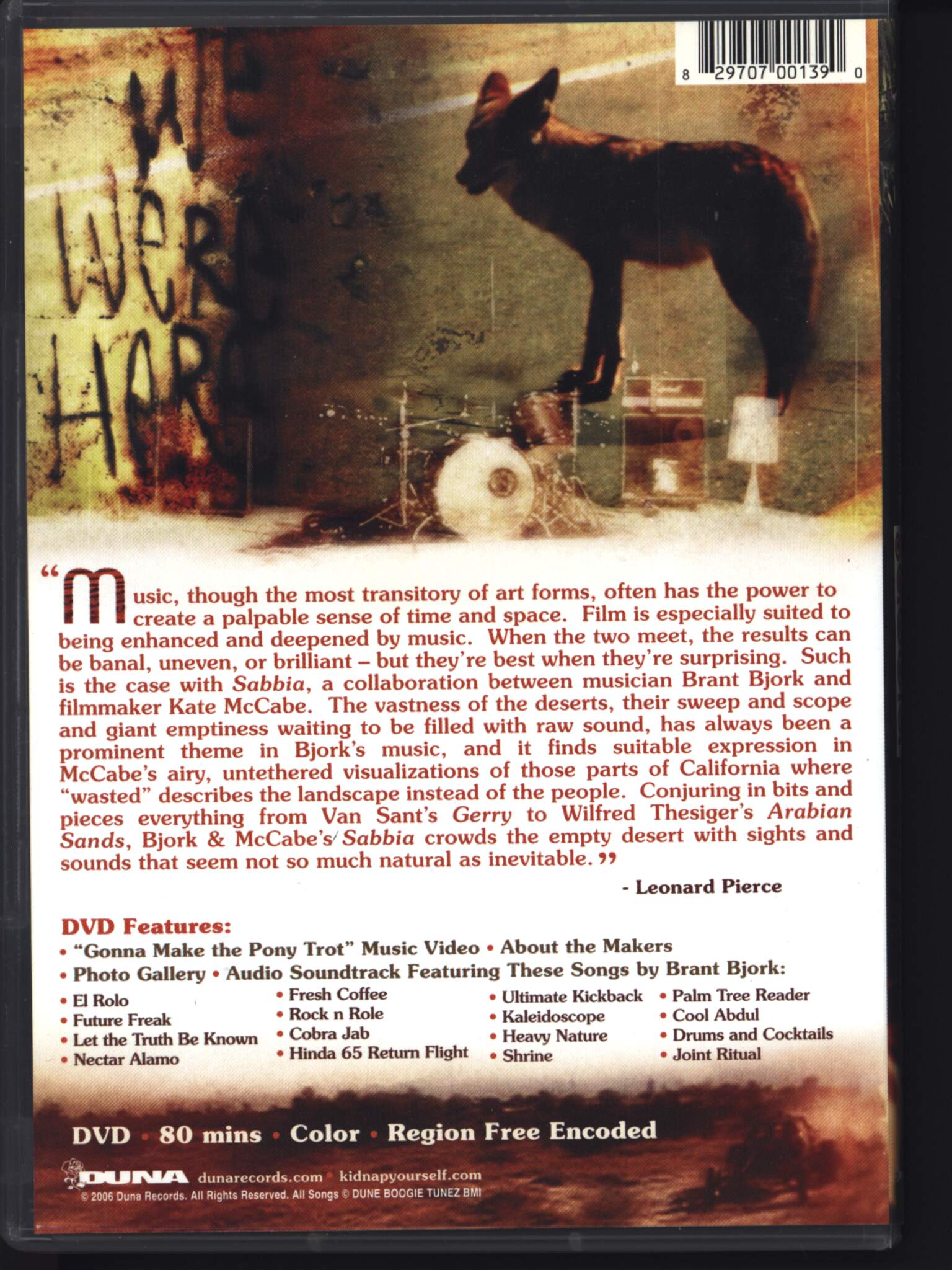 Brant Bjork: Sabbia, 1×DVD
