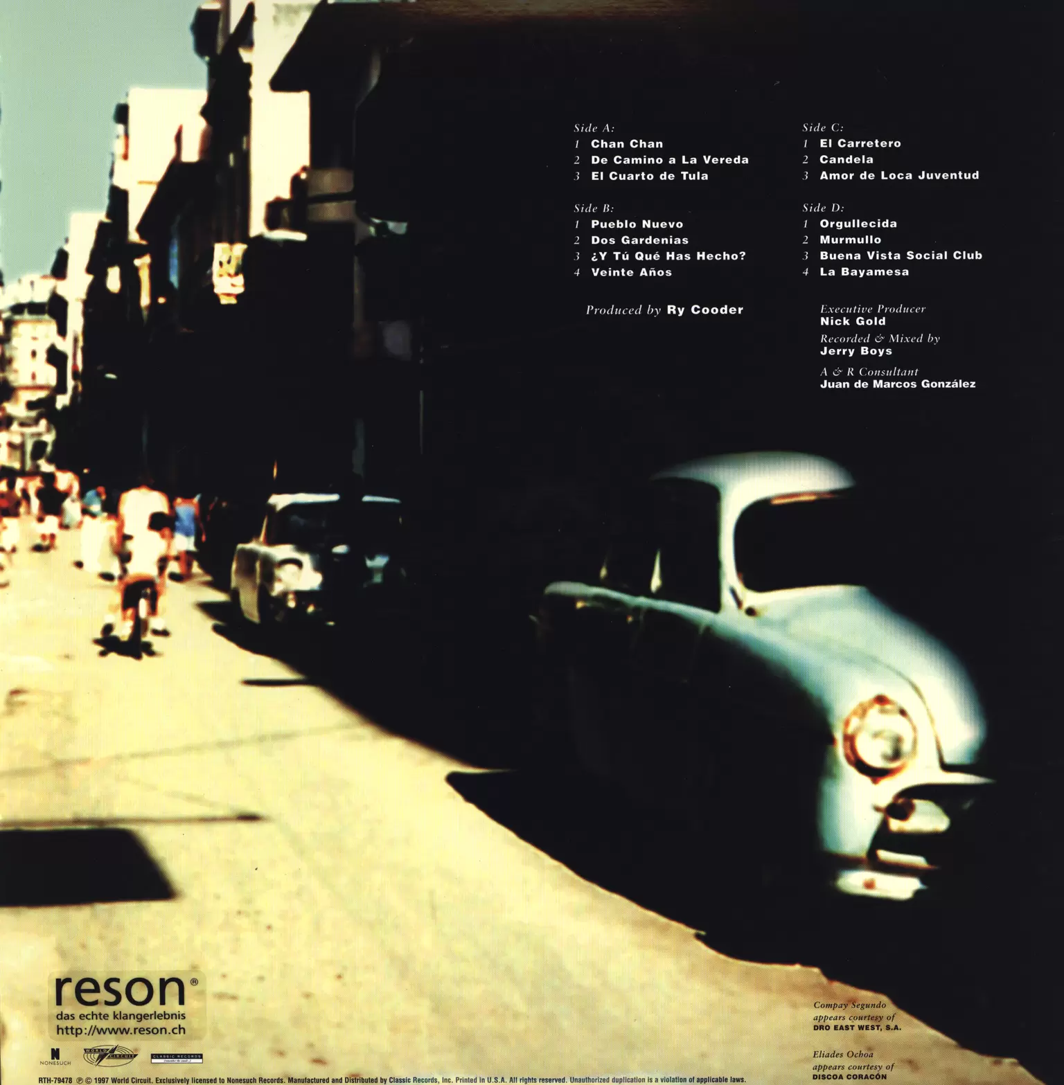 Buena Vista Social Club: Buena Vista Social Club, 2×LP (Vinyl)