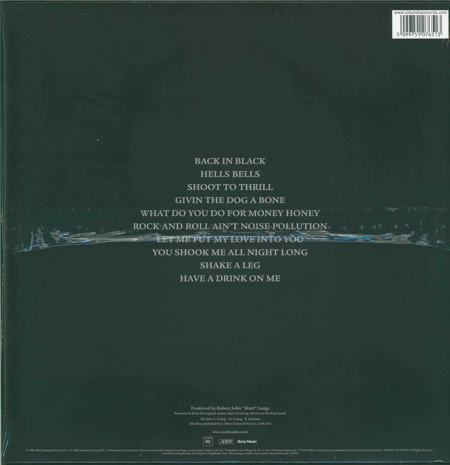 AC/DC: Back In Black, 1×LP (Vinyl)