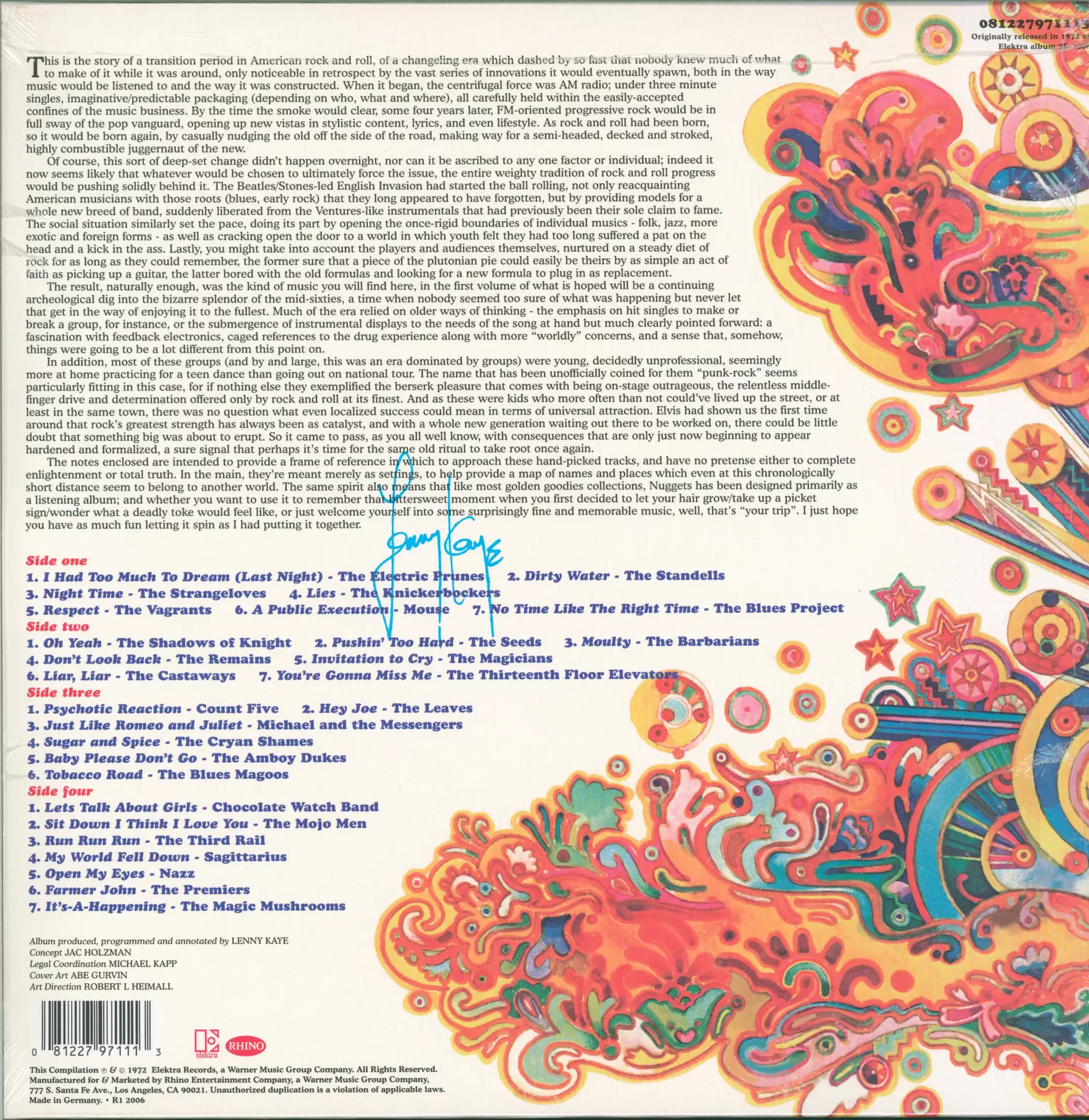 Various: Nuggets: Original Artyfacts From The First Psychedelic Era 1965-1968, 2×LP (Vinyl)