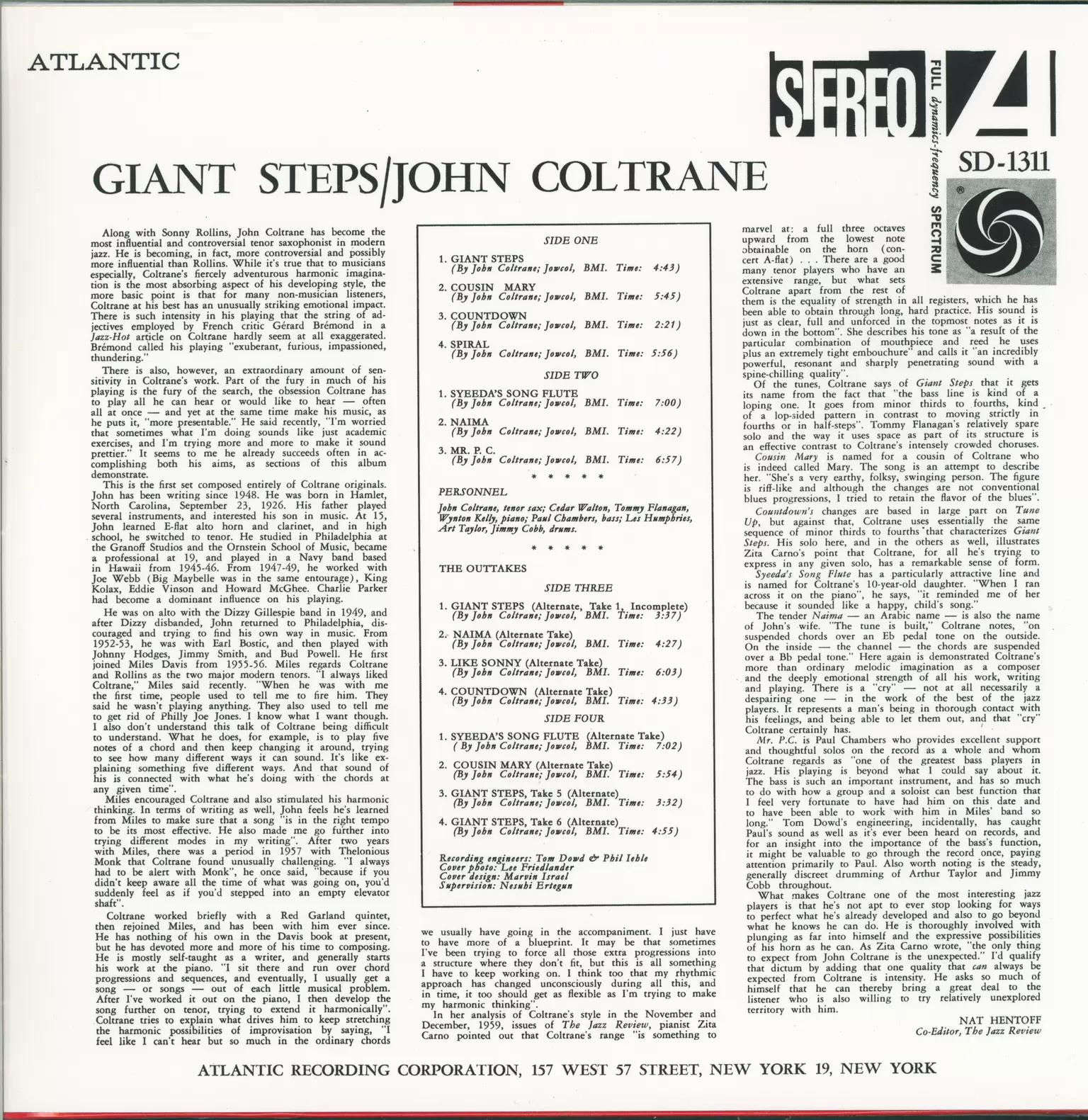 John Coltrane: Giant Steps, 1×LP (Vinyl), 1×LP (Vinyl)