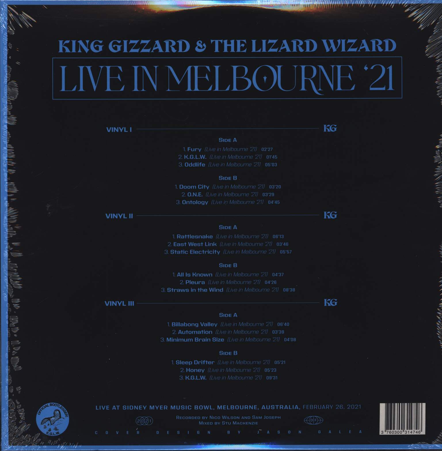 King Gizzard And The Lizard Wizard: Live In Melbourne '21, 3×LP (Vinyl)