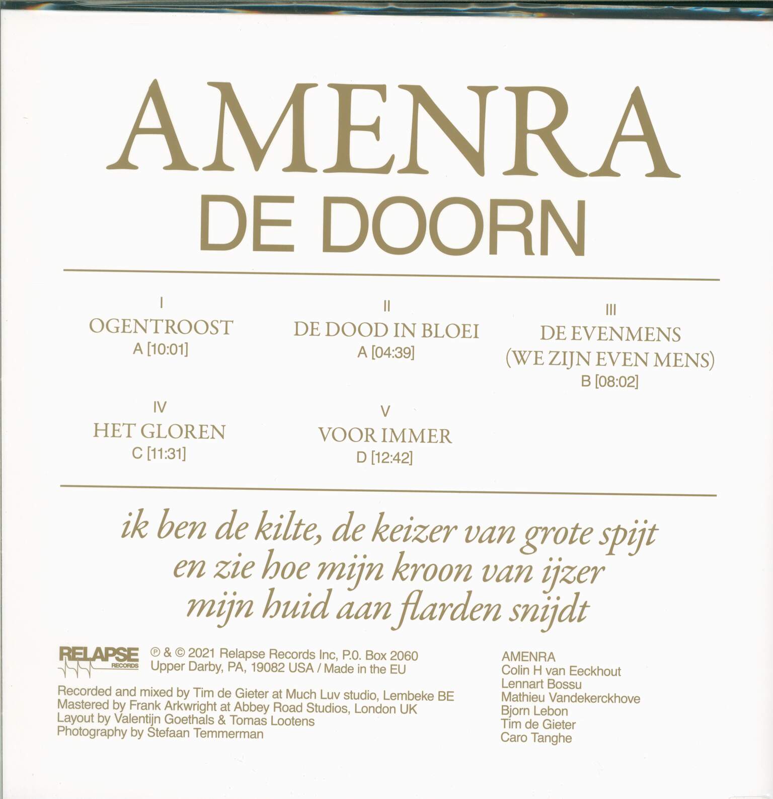 Amenra: De Doorn, 2×LP (Vinyl)