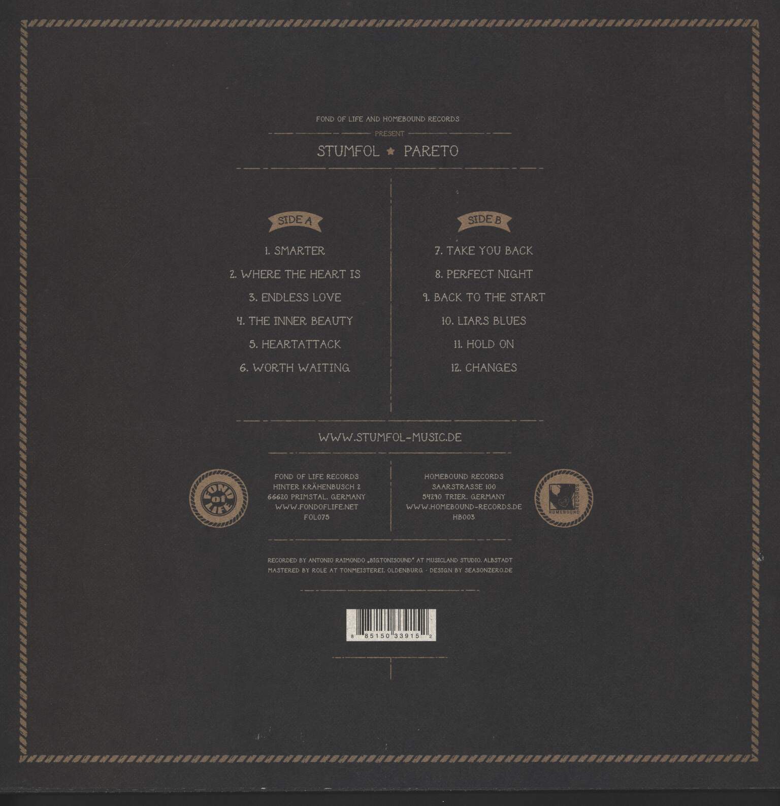 Stumfol: Pareto, 1×LP (Vinyl)