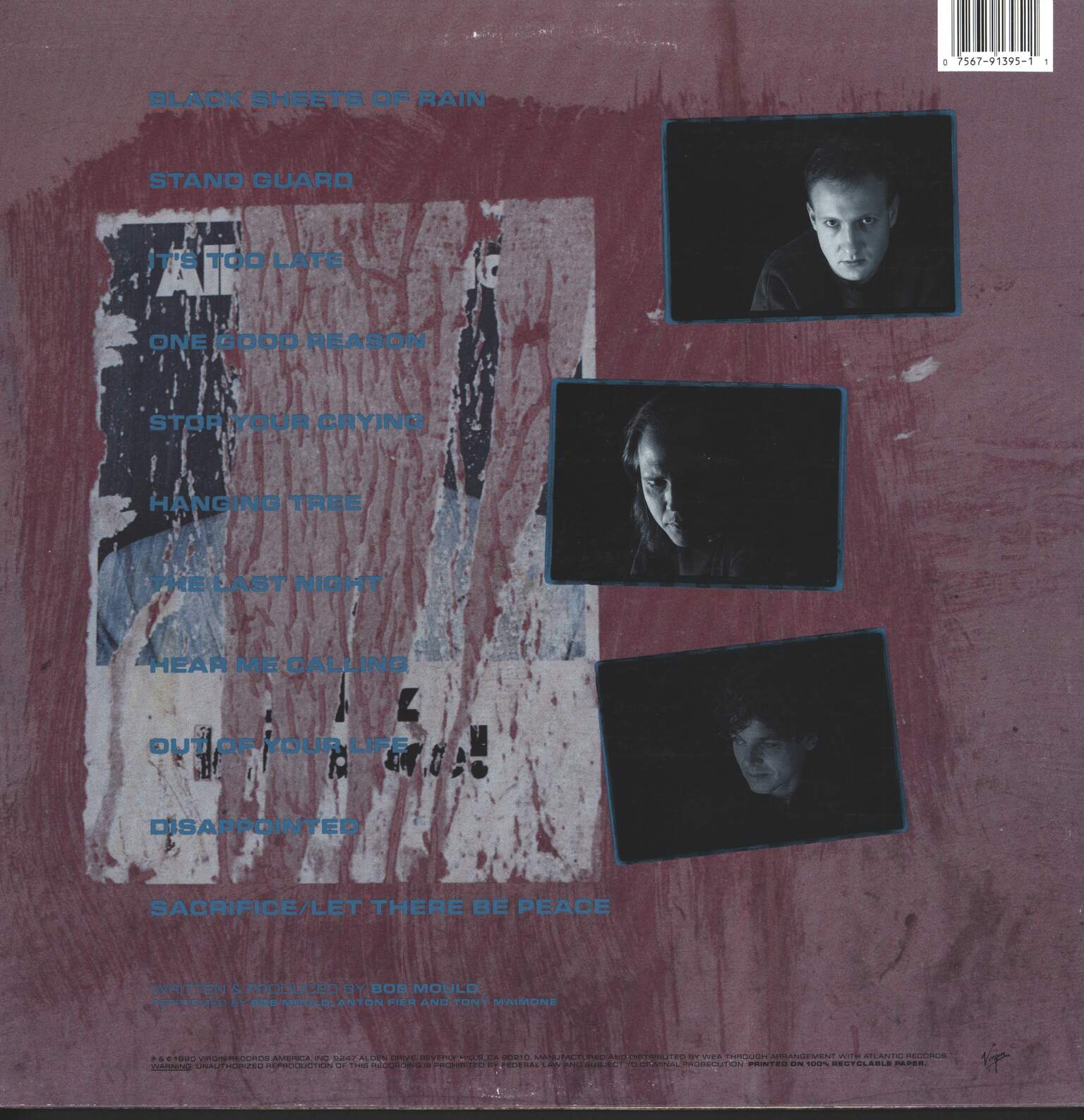 Bob Mould: Black Sheets Of Rain, 1×LP (Vinyl)