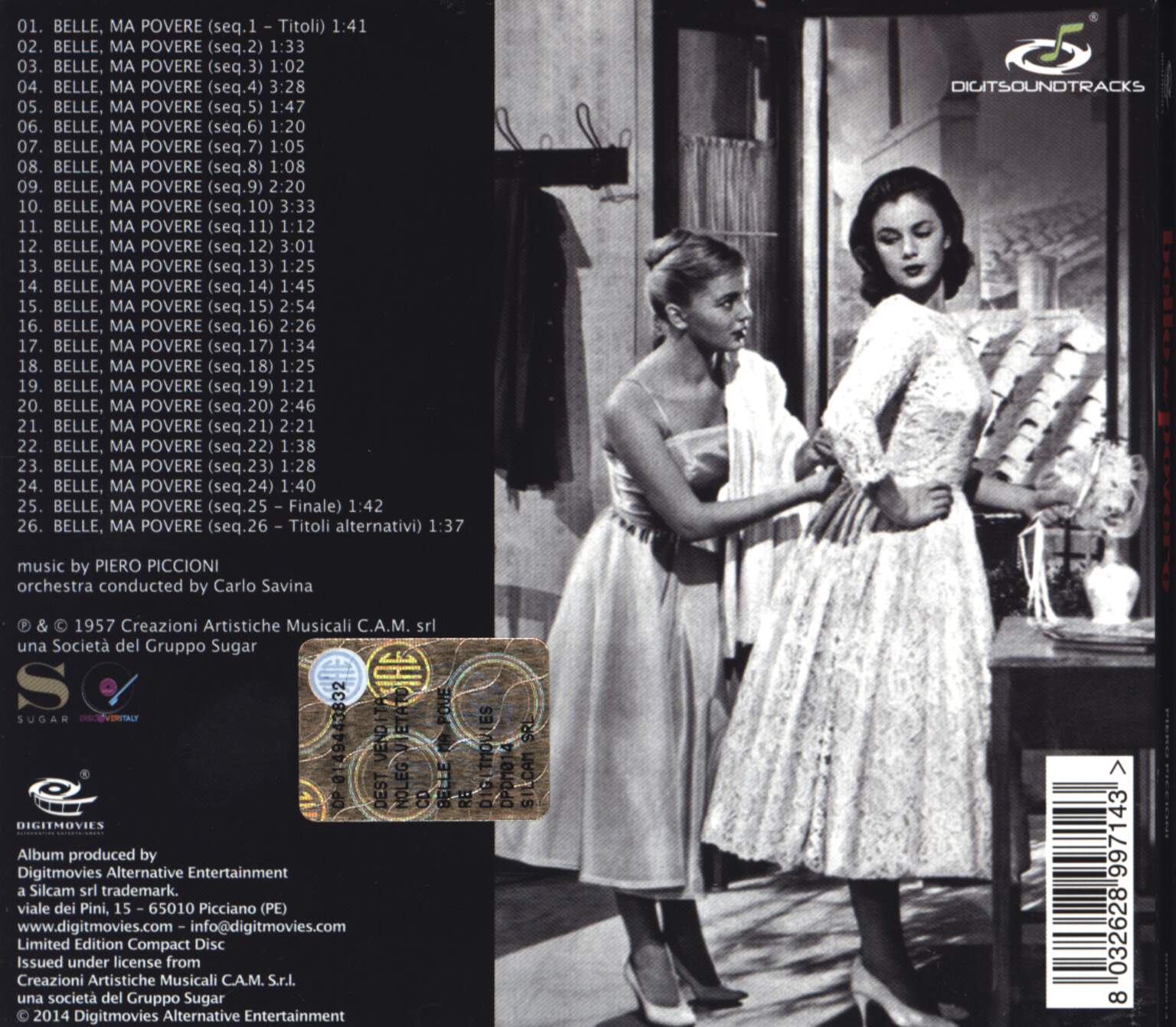 Piero Piccioni: Belle Ma Povere, 1×CD