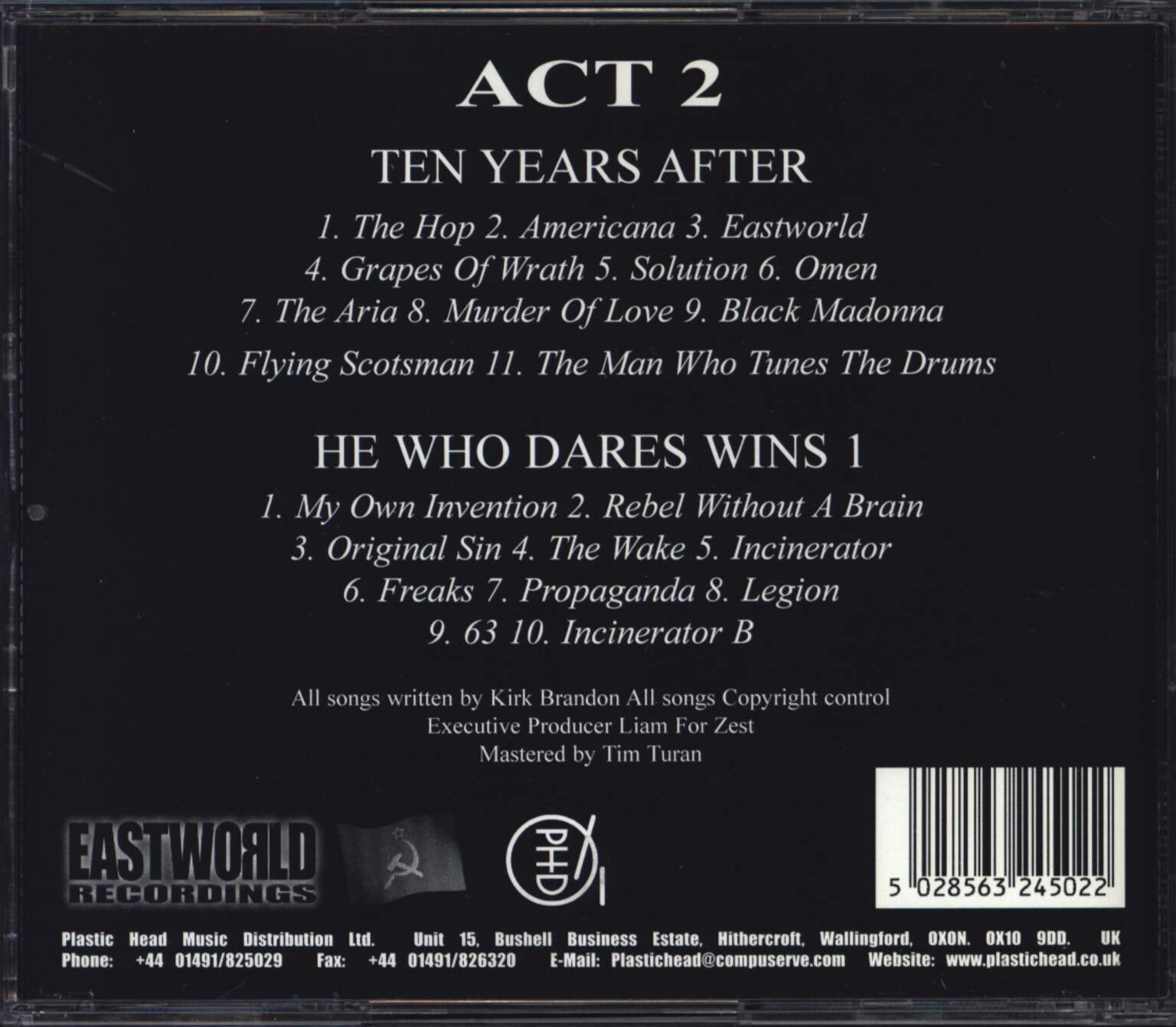 Theatre Of Hate: Act 2, 2×CD