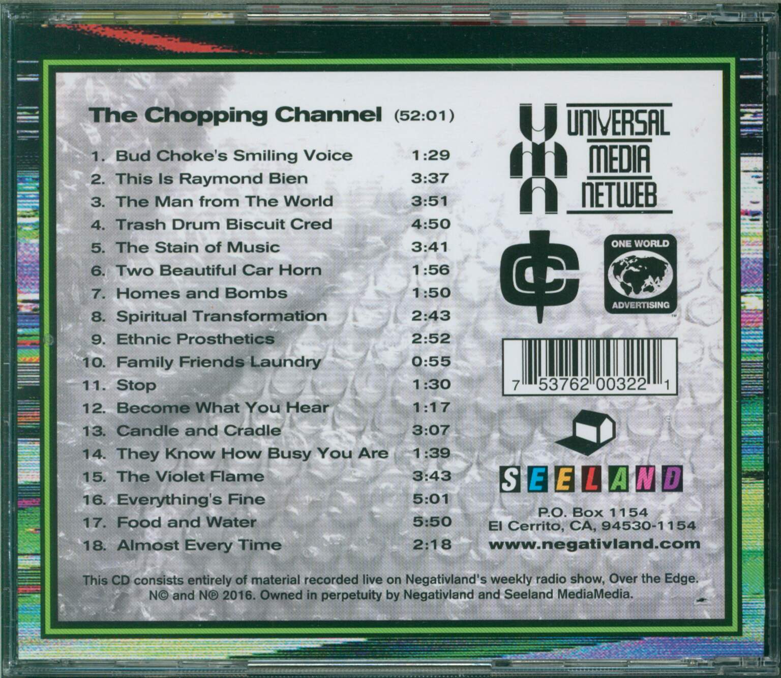 Negativland: Presents Over The Edge Vol. 9: The Chopping Channel, 1×CD