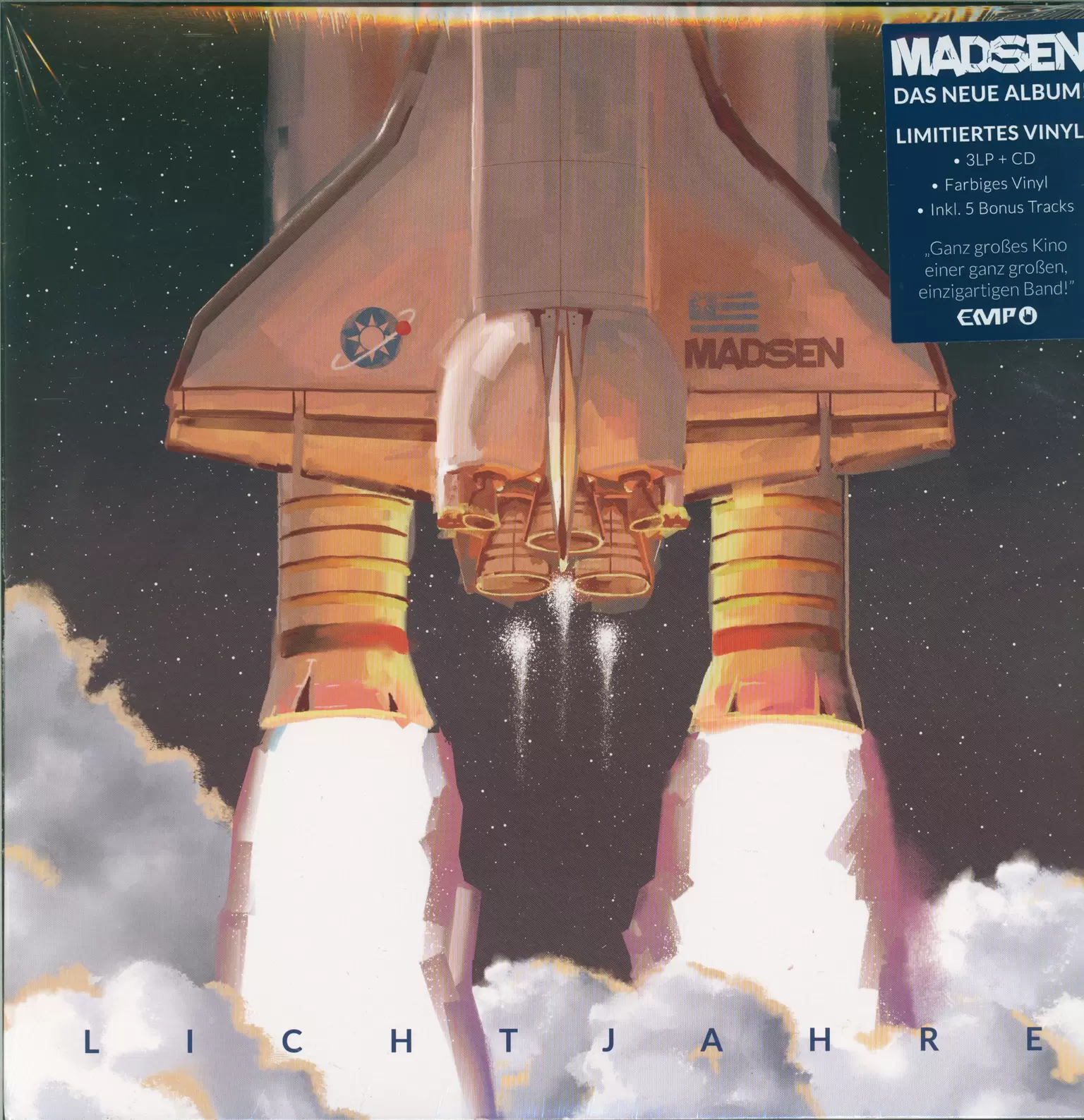 Madsen: Lichtjahre, 1×CD, 3×LP (Vinyl)